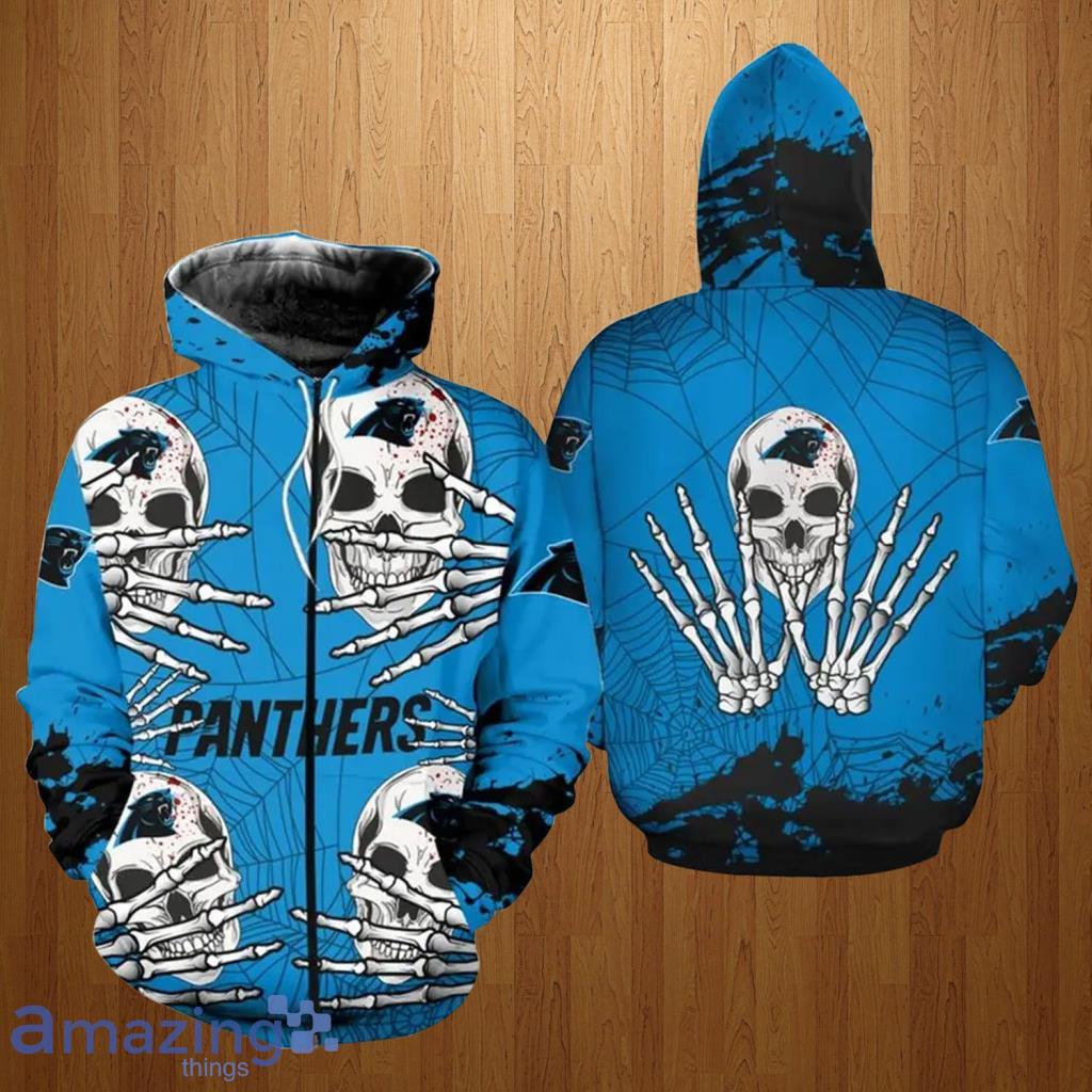 Carolina Panthers NFL Halloween Skull Skeleton Zip Hoodie 3D All Over Print - Carolina Panthers NFL Halloween Skull Skeleton Zip Hoodie 3D All Over Print Carolina Panthers NFL Halloween Skull Skeleton Zip Hoodie 3D All Over Print - Carolina Panthers NFL Halloween Skull Skeleton Zip Hoodie 3D All Over Print