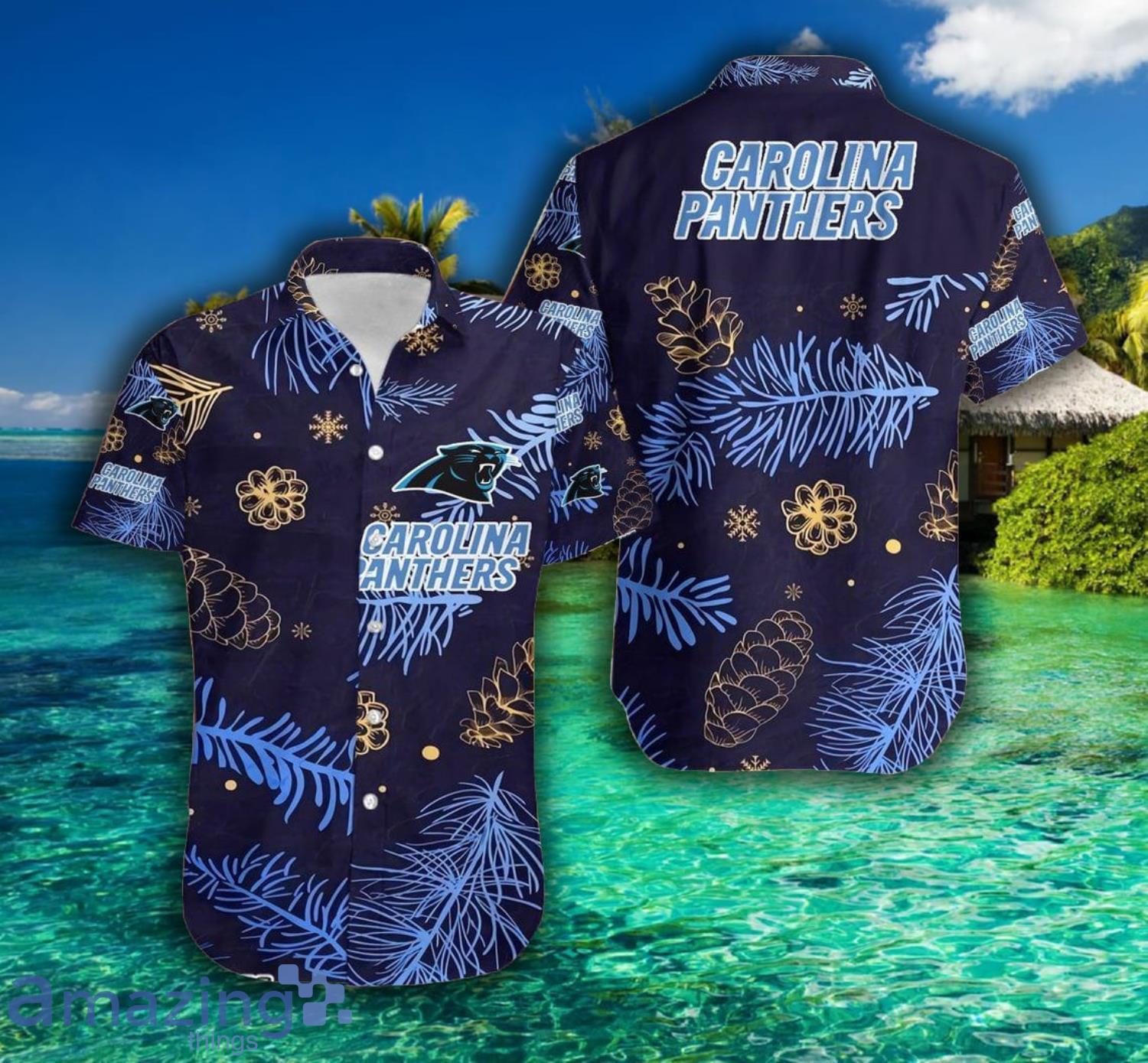 Carolina Panthers Pine Cones Lovely Short Sleeve Hawaiian Shirt