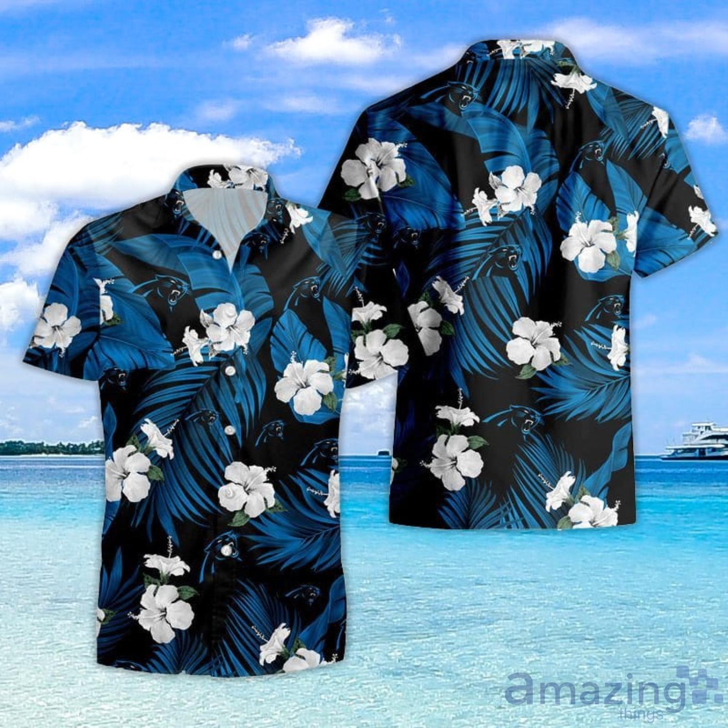Carolina Panthers Tropical Flowers For Fans Hawaiian Shirt and Short Product Photo 1