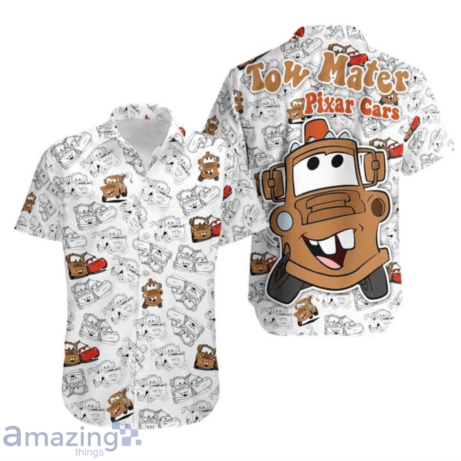 Cars Sketched Pattern Disney Hawaiian Shirt For Men And Women Product Photo 1