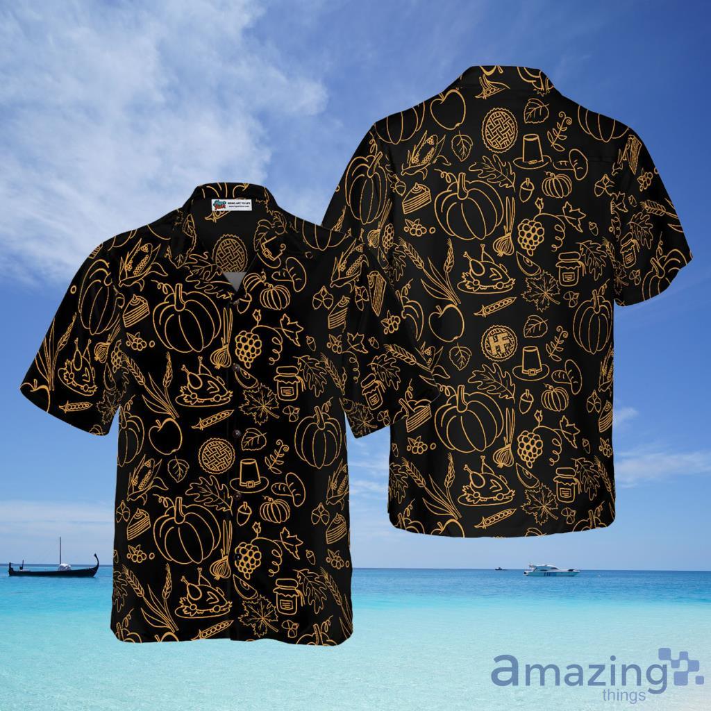 Cartoon Thanksgiving Pattern Hawaiian Shirt For Men And Women - Cartoon Thanksgiving Pattern Hawaiian Shirt For Men And Women