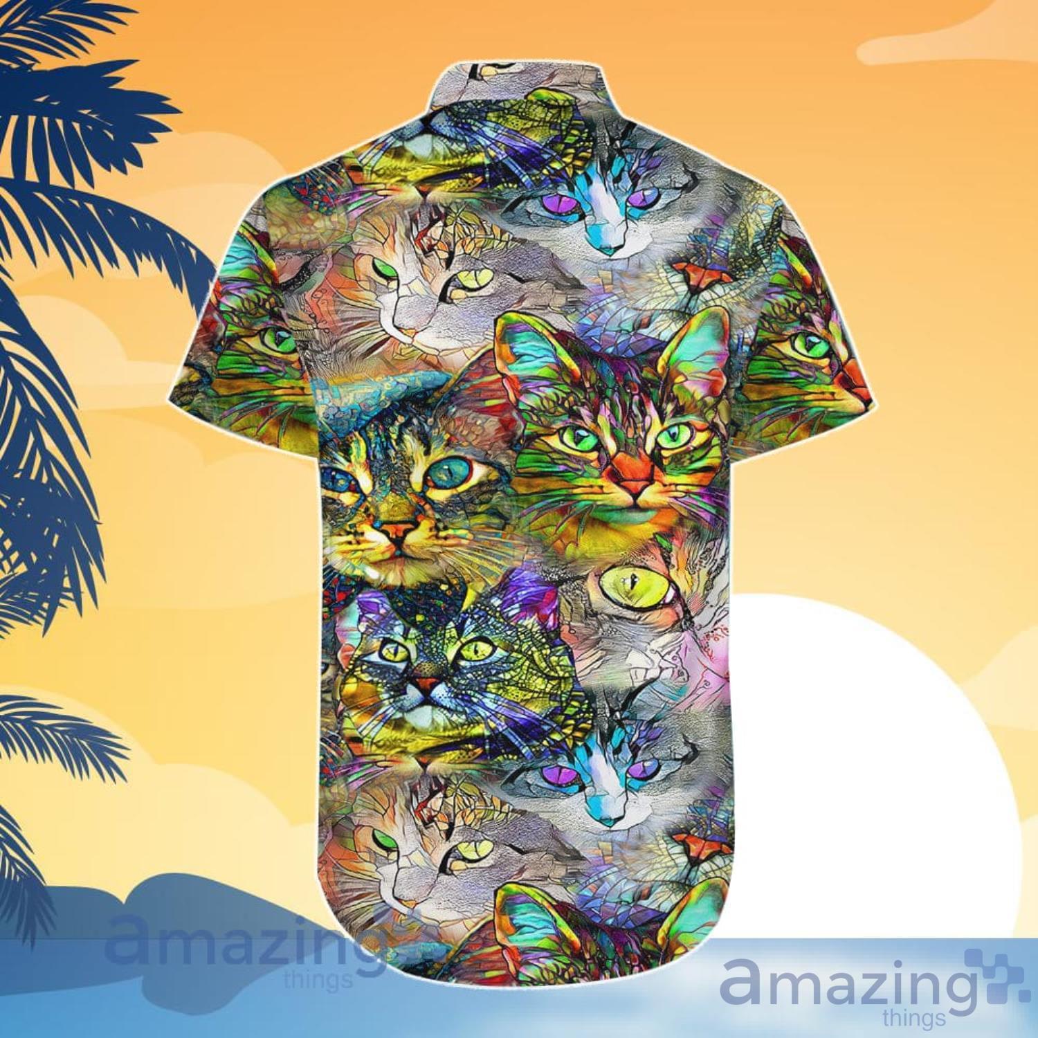 Cat Lover Cat Colorful Hawaiian Shirt And Shorts image Cat Lover Cat Colorful Hawaiian Shirt And Shorts Product Photo 6