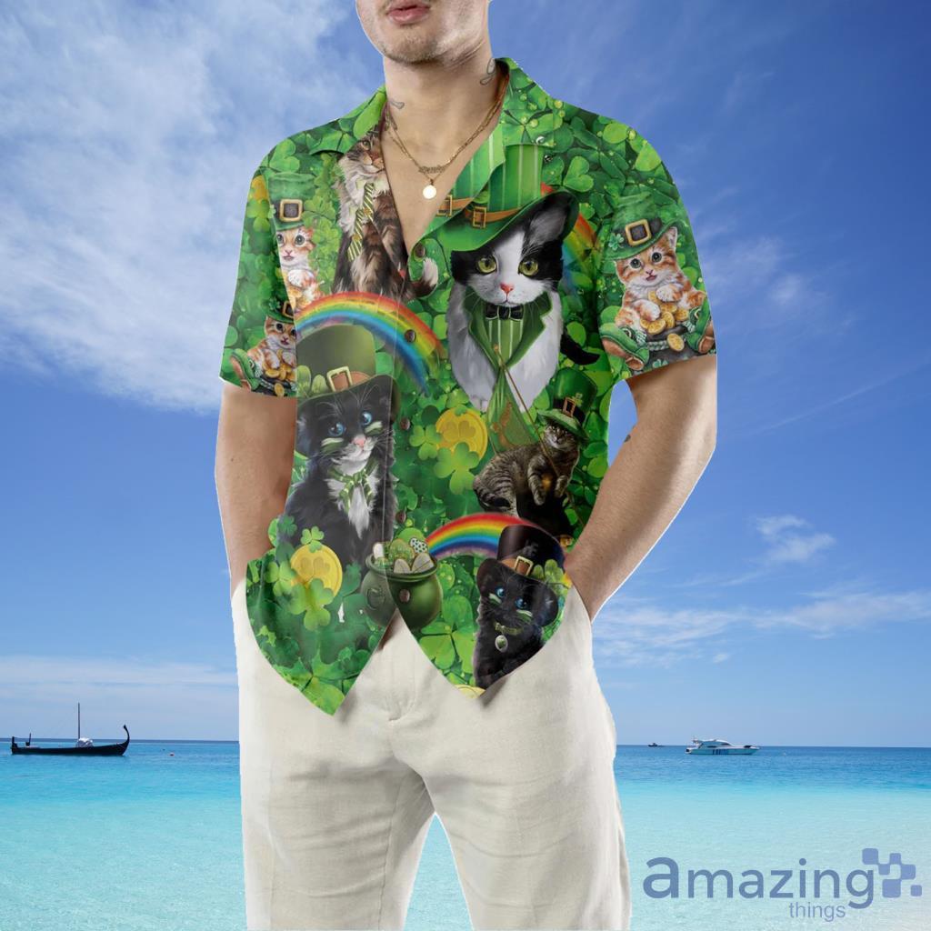 Cats Saint Patricks Day Hawaiian Shirt For Men And Women - Cats Saint Patricks Day Hawaiian Shirt For Men And Women