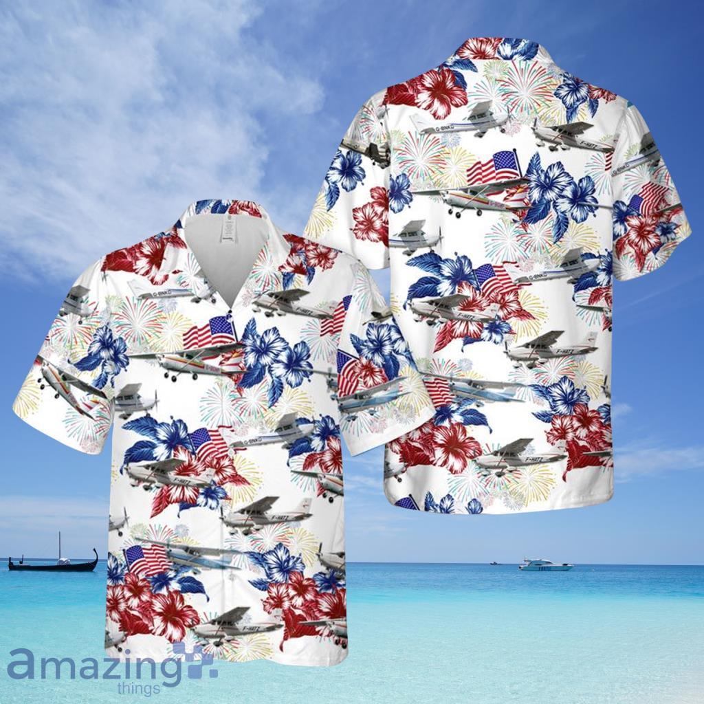 Cessna 172 4th Of July Hawaiian Shirt For Men And Women - Cessna 172 4th Of July Hawaiian Shirt For Men And Women