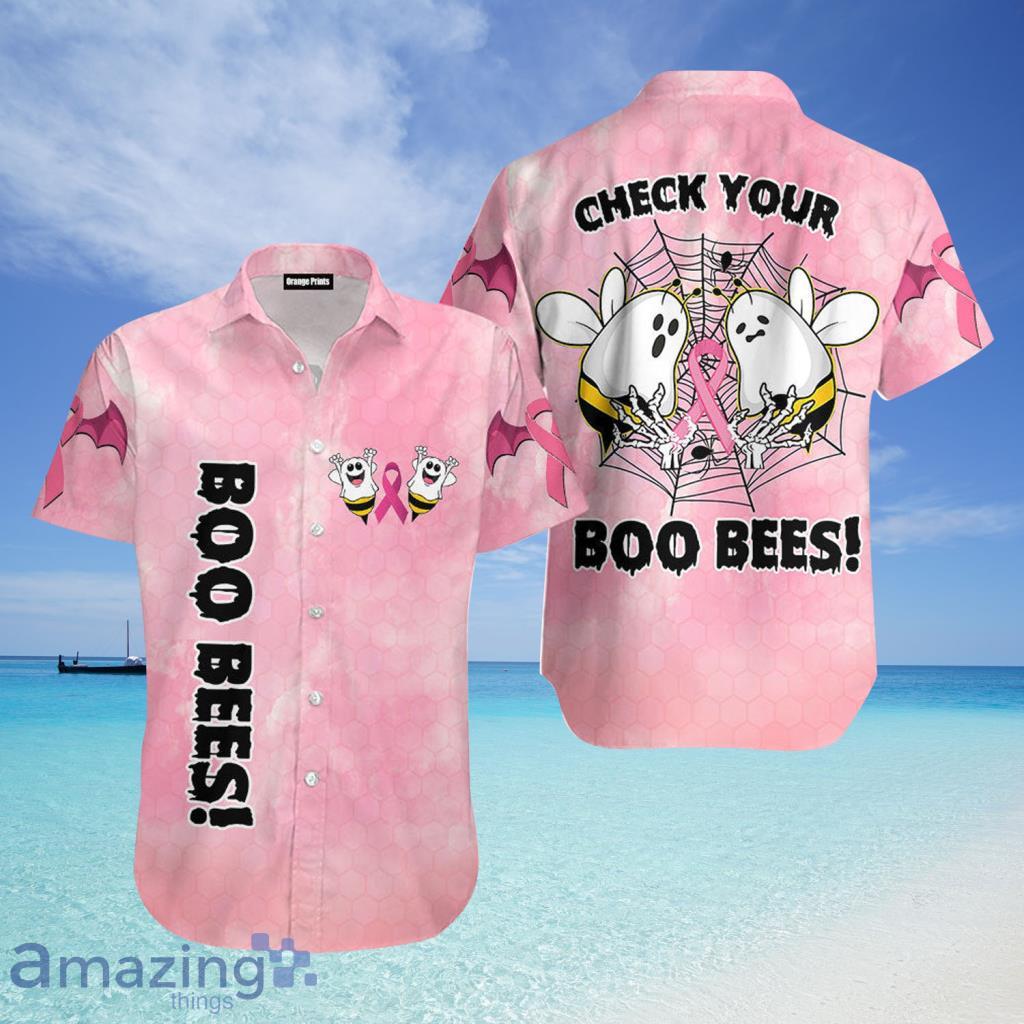 Check Your Boo Bees Funny Breast Cancer Awareness  Hawaiian Shirt For Men And Women - Check Your Boo Bees Funny Breast Cancer Awareness  Hawaiian Shirt For Men And Women