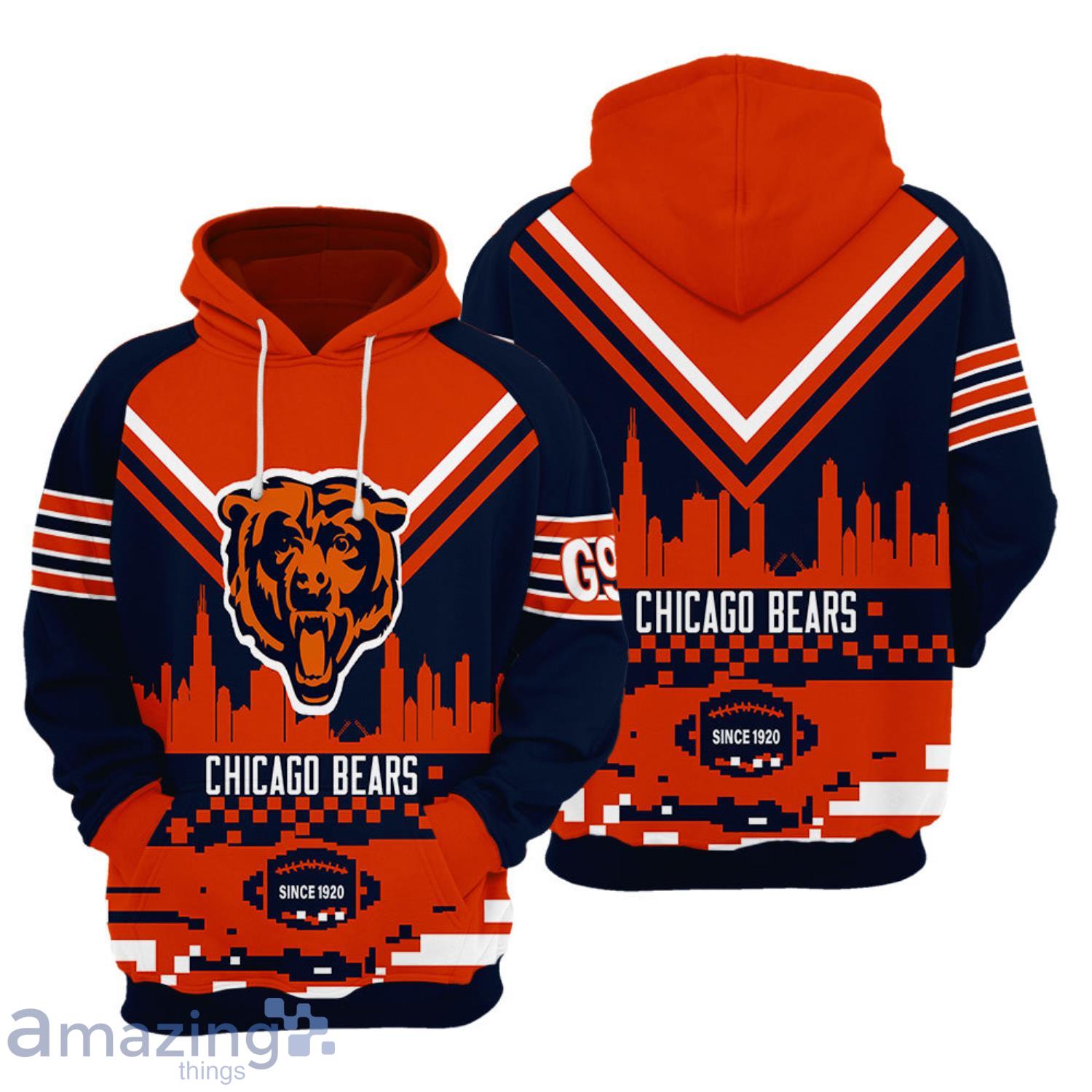 chicago bears 3d hoodie