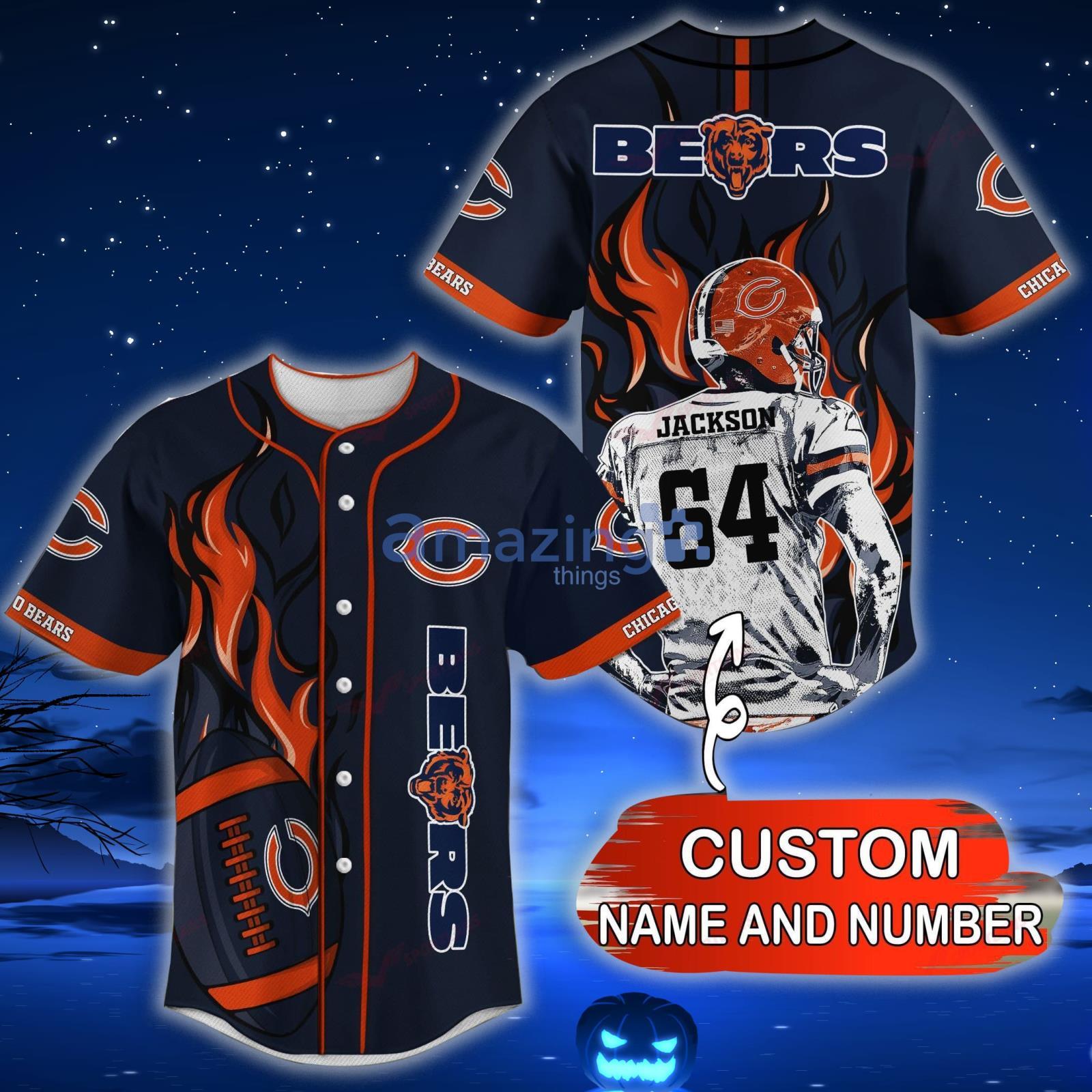 Chicago Bears-NFL BASEBALL JERSEY CUSTOM NAME AND NUMBER