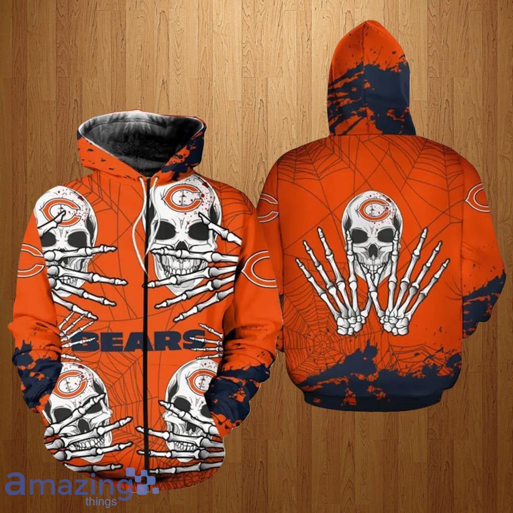 Dallas Cowboys NFL Halloween Skull Skeleton Zip Hoodie 3D All Over