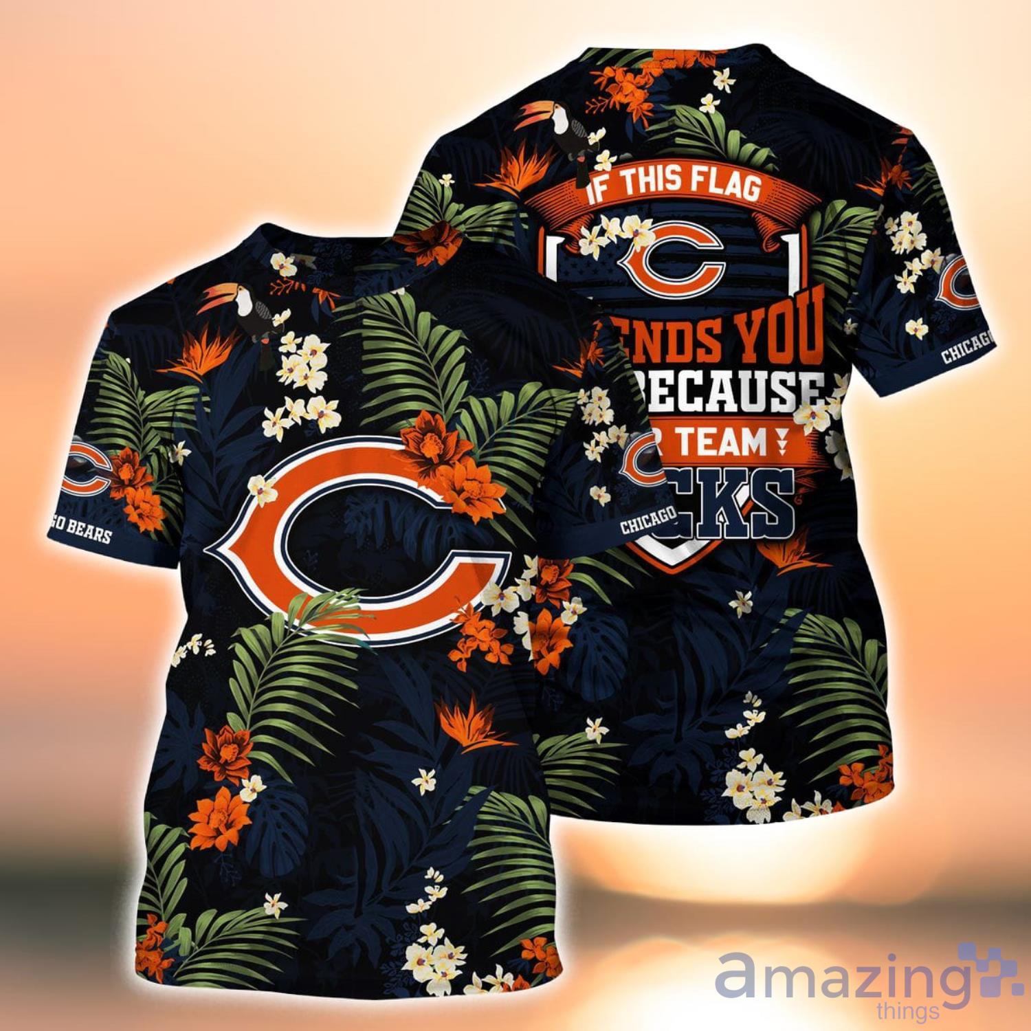 NFL Chicago Bears Logo Hot Hawaiian Shirt Gift For Men And Women Color  White - Banantees