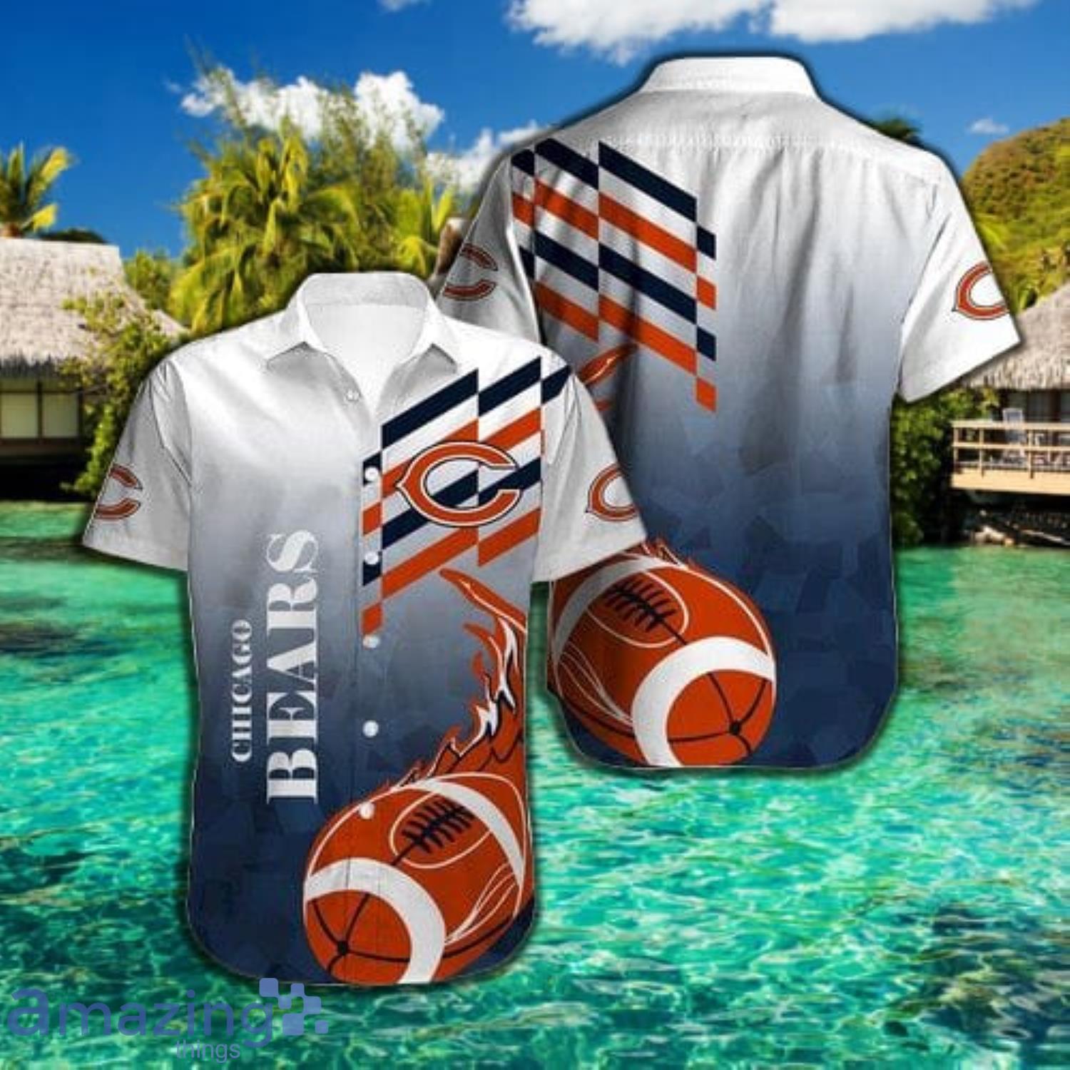 Chicago Bears Short Sleeve Hawaiian Shirt Gift For Fans Product Photo 1