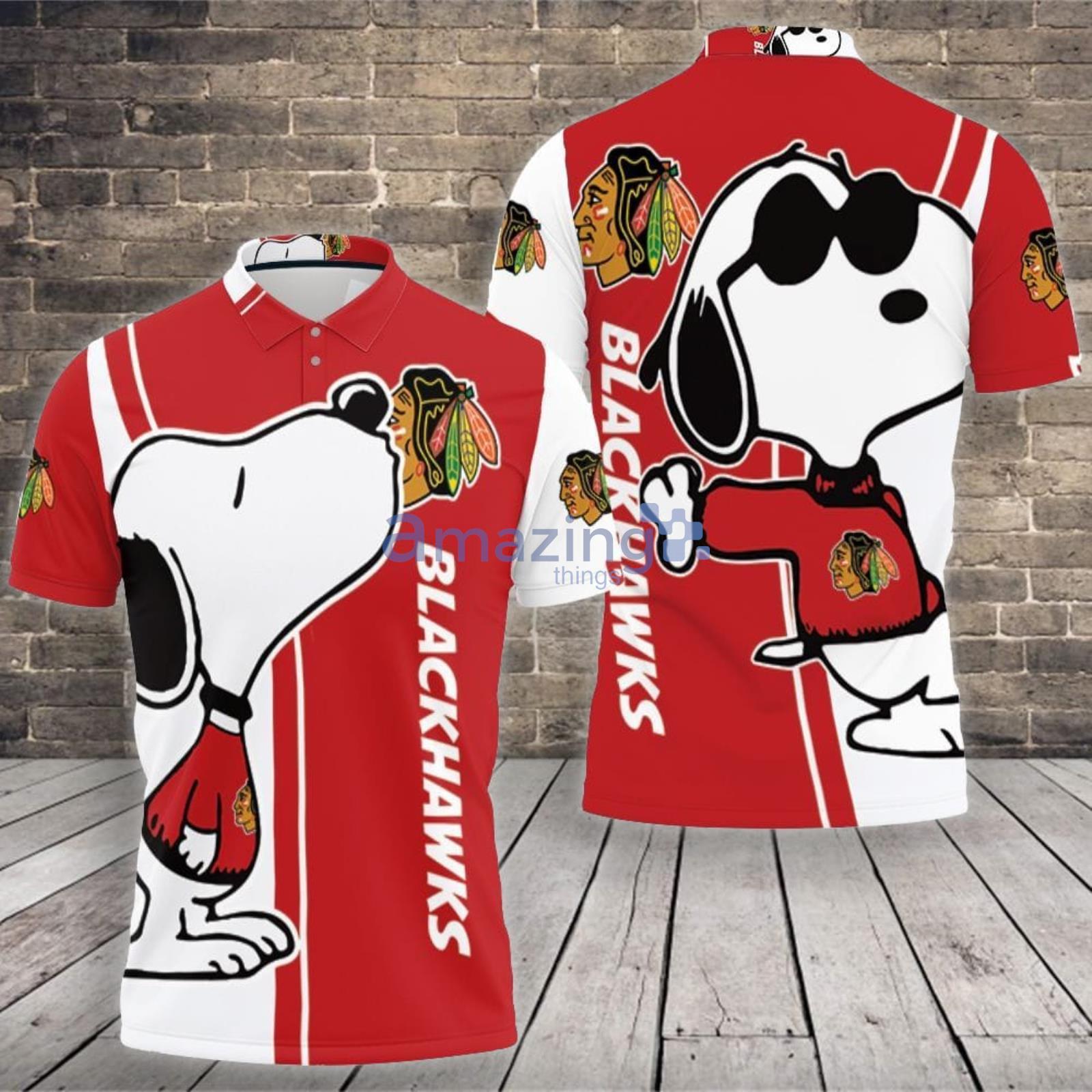 Chicago Blackhawks Snoopy Lover Polo Shirt For Sport Fans Product Photo 1