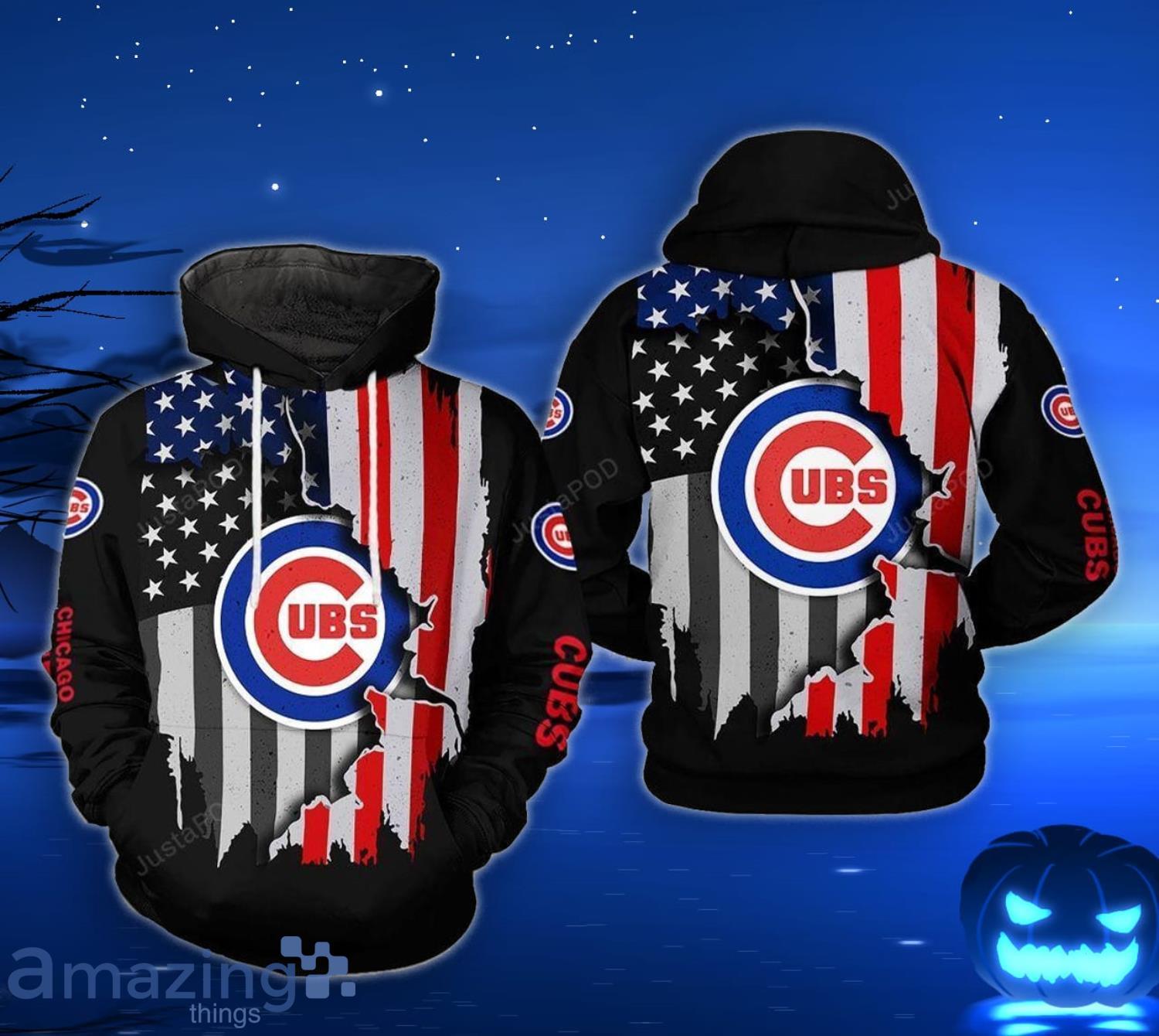 Chicago Cubs MLB US Flag 3D All Over Print Hoodie For Men And Women Product Photo 1