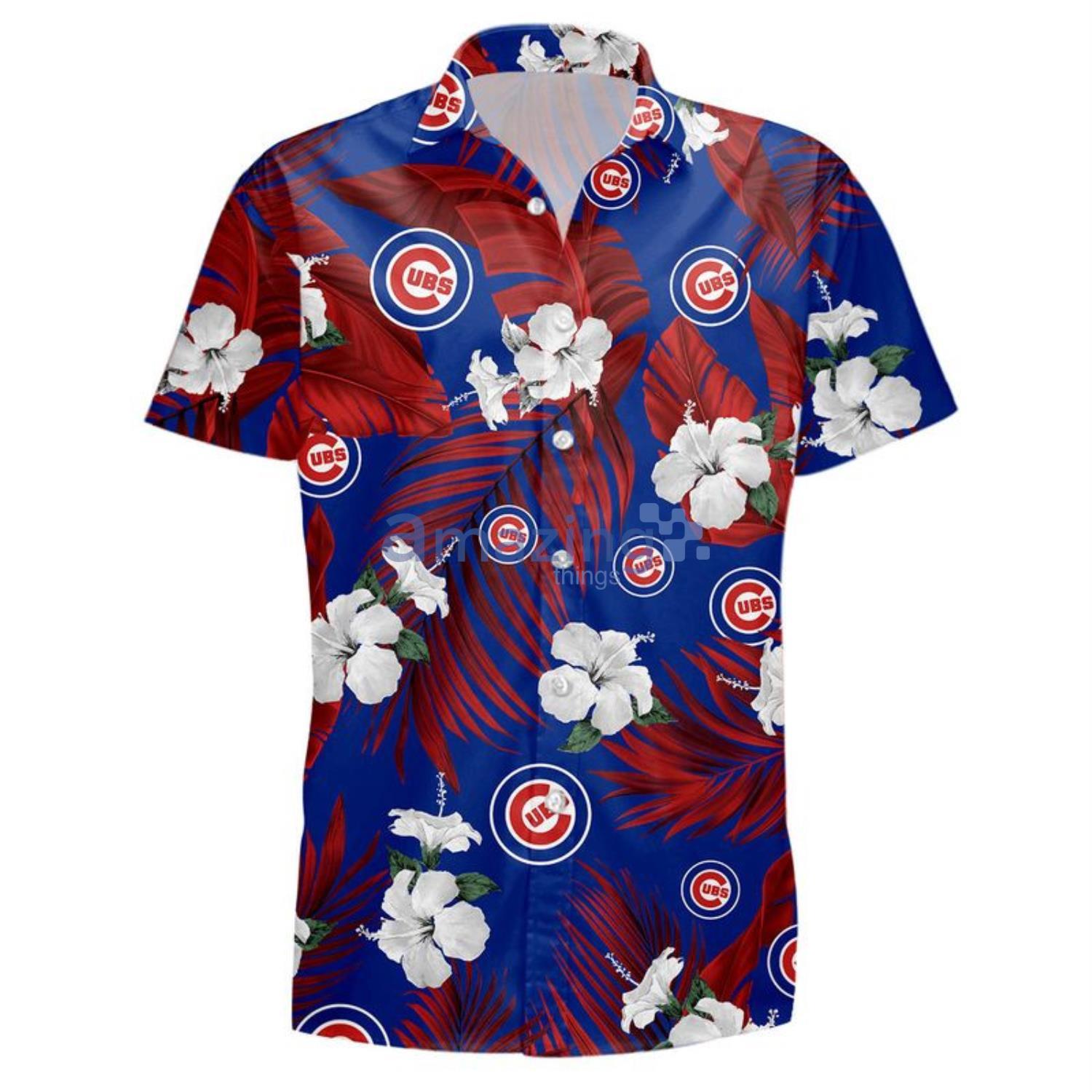 Chicago Cubs Tropical Flowers For Fans Hawaiian Shirt and Short