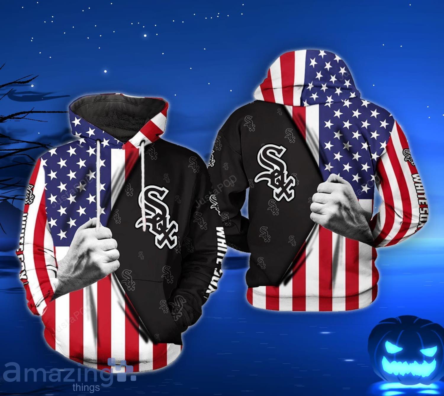 Chicago White Sox MLB US Flag 3D All Over Print Hoodie For Men And