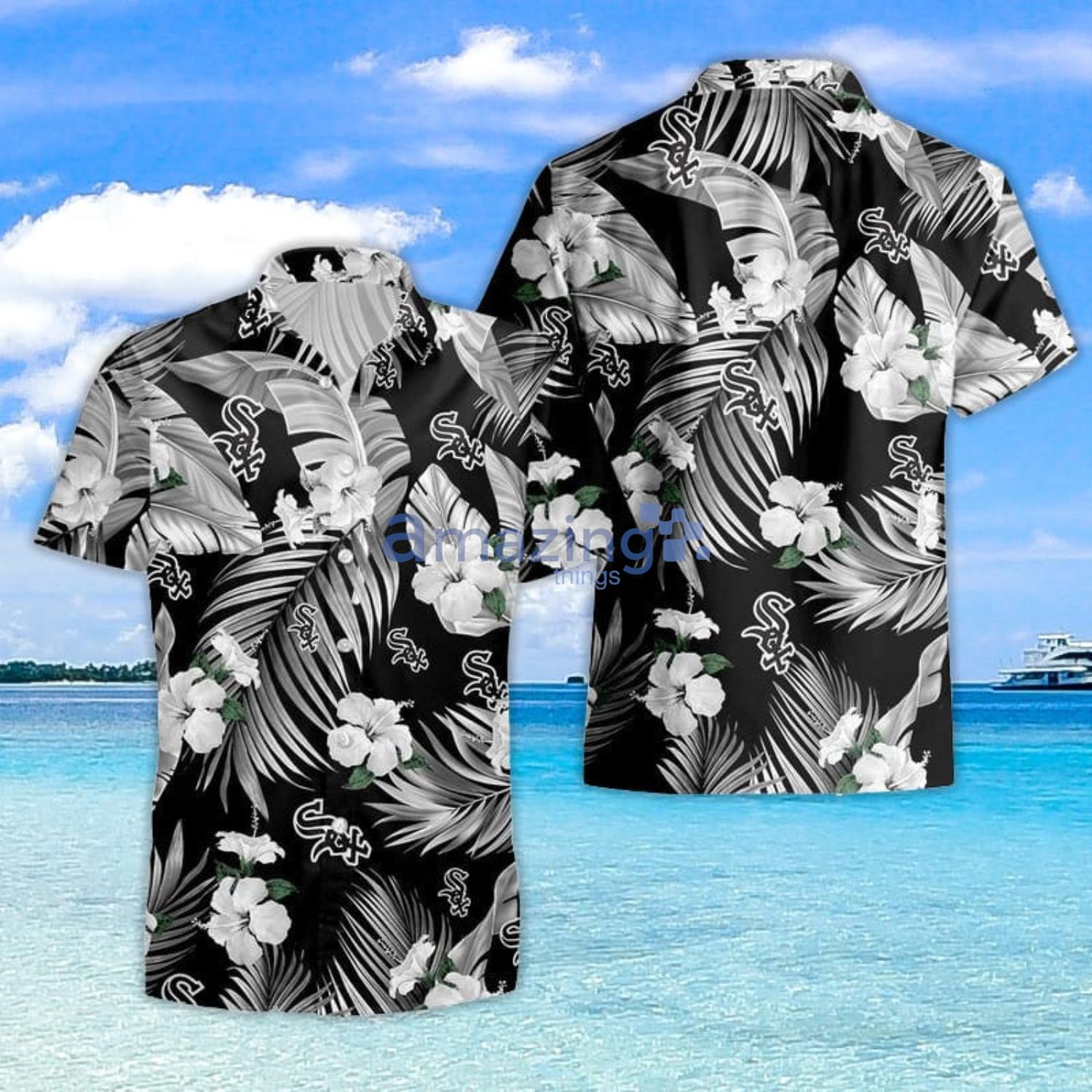 Chicago White Sox Tropical Flower Short Sleeve Hawaiian Shirt And