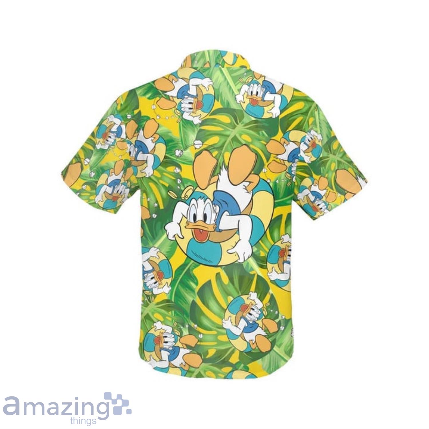 Chilling Donald Duck Disney Tropical Leaves Pattern Hawaiian Shirt For Men And Women image Chilling Donald Duck Disney Tropical Leaves Pattern Hawaiian Shirt For Men And Women Product Photo 2