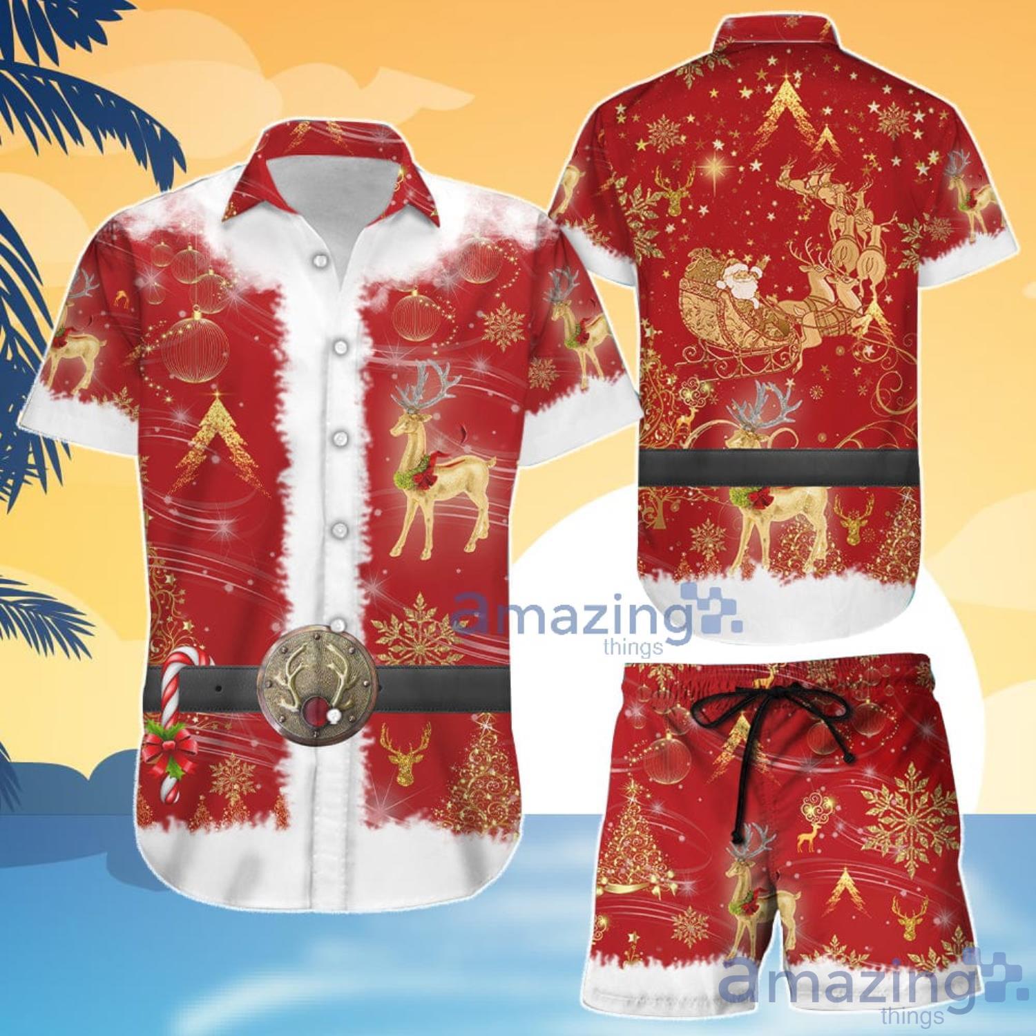 Christmas Theme Shirts Gift For Christmas Lover Hawaiian Shirt And Shorts Gift For Summer Product Photo 1
