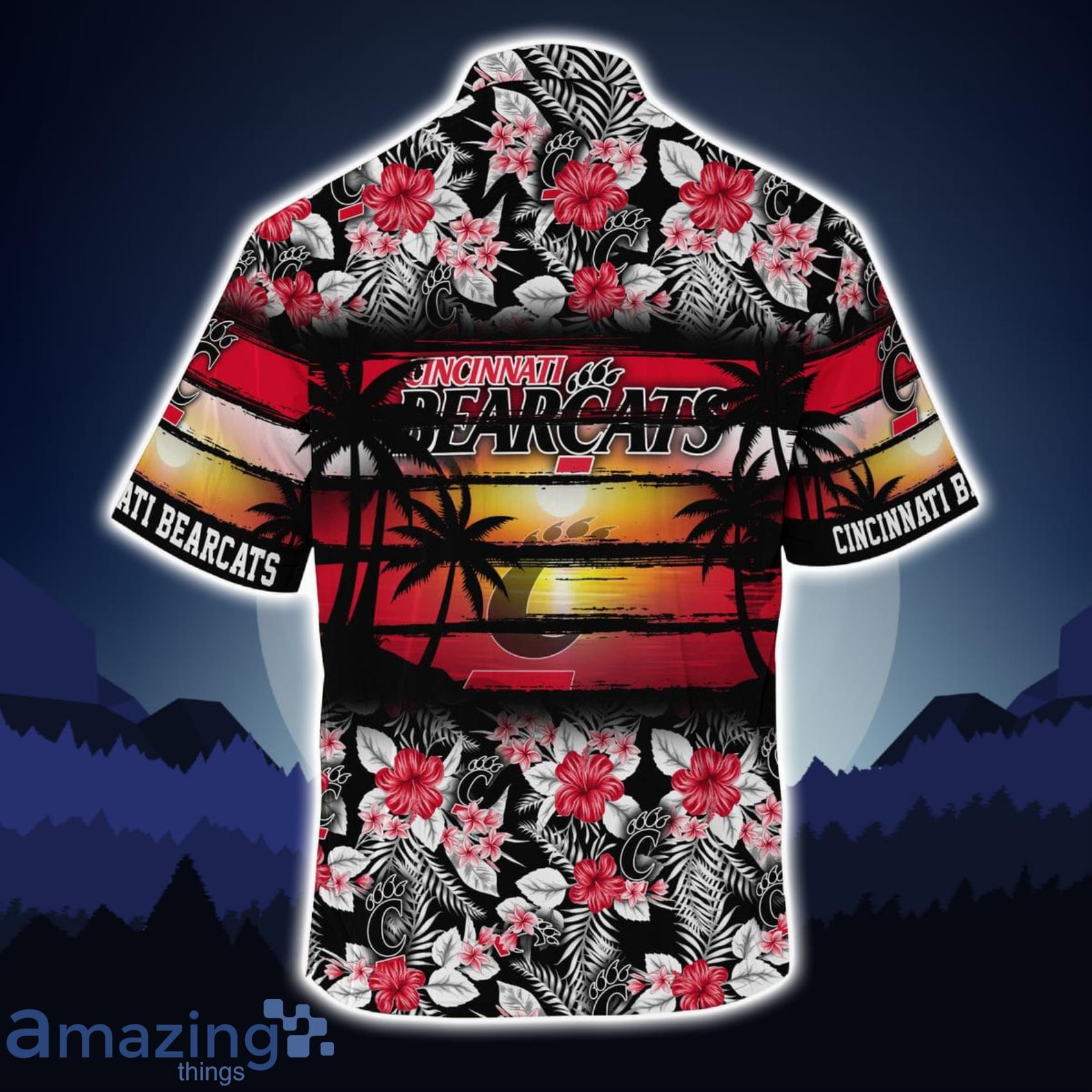 Cincinnati Bearcats Came All Day Flower Hawaiian Shirt image Cincinnati Bearcats Came All Day Flower Hawaiian Shirt Product Photo 2