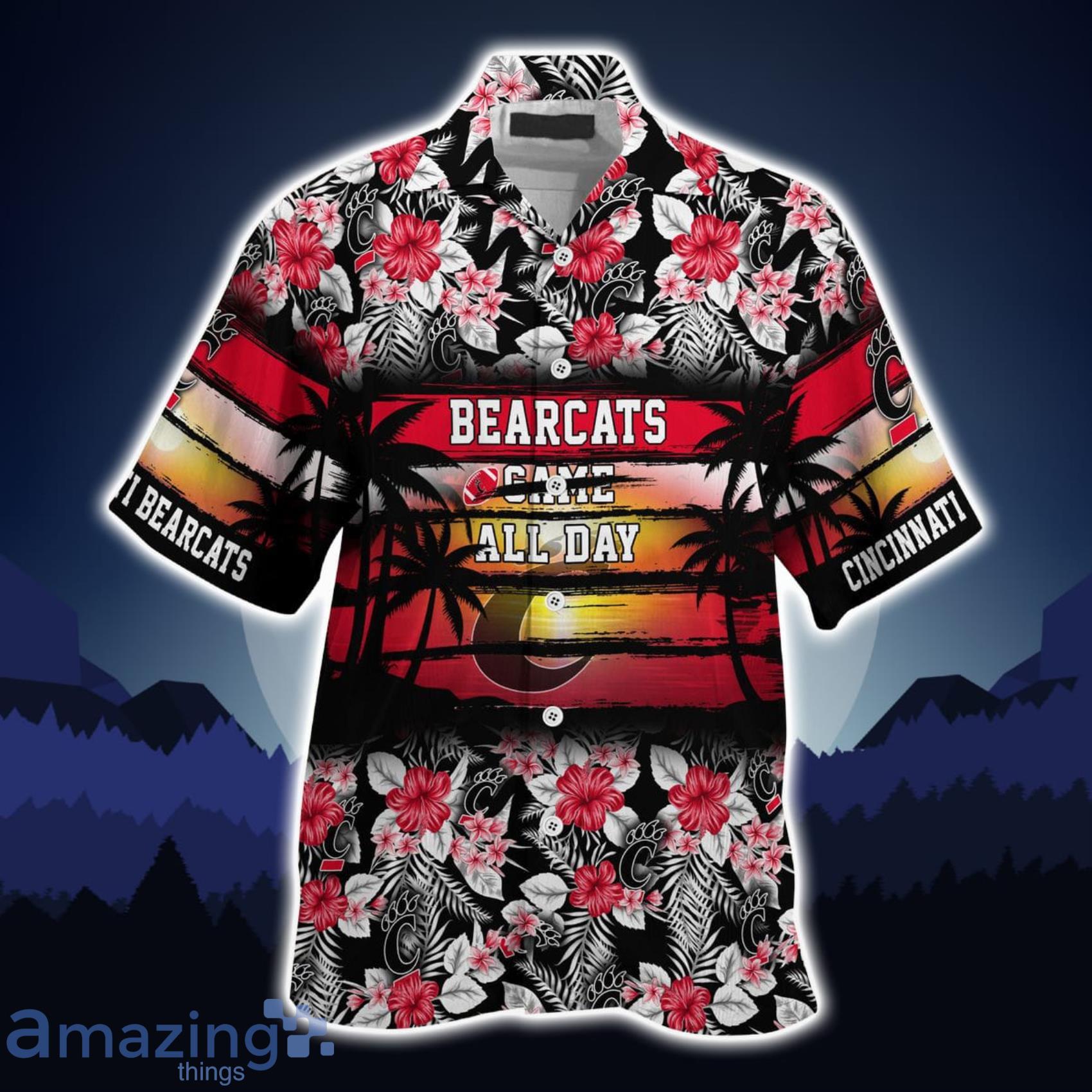 Cincinnati Bearcats Came All Day Flower Hawaiian Shirt image Cincinnati Bearcats Came All Day Flower Hawaiian Shirt Product Photo 3
