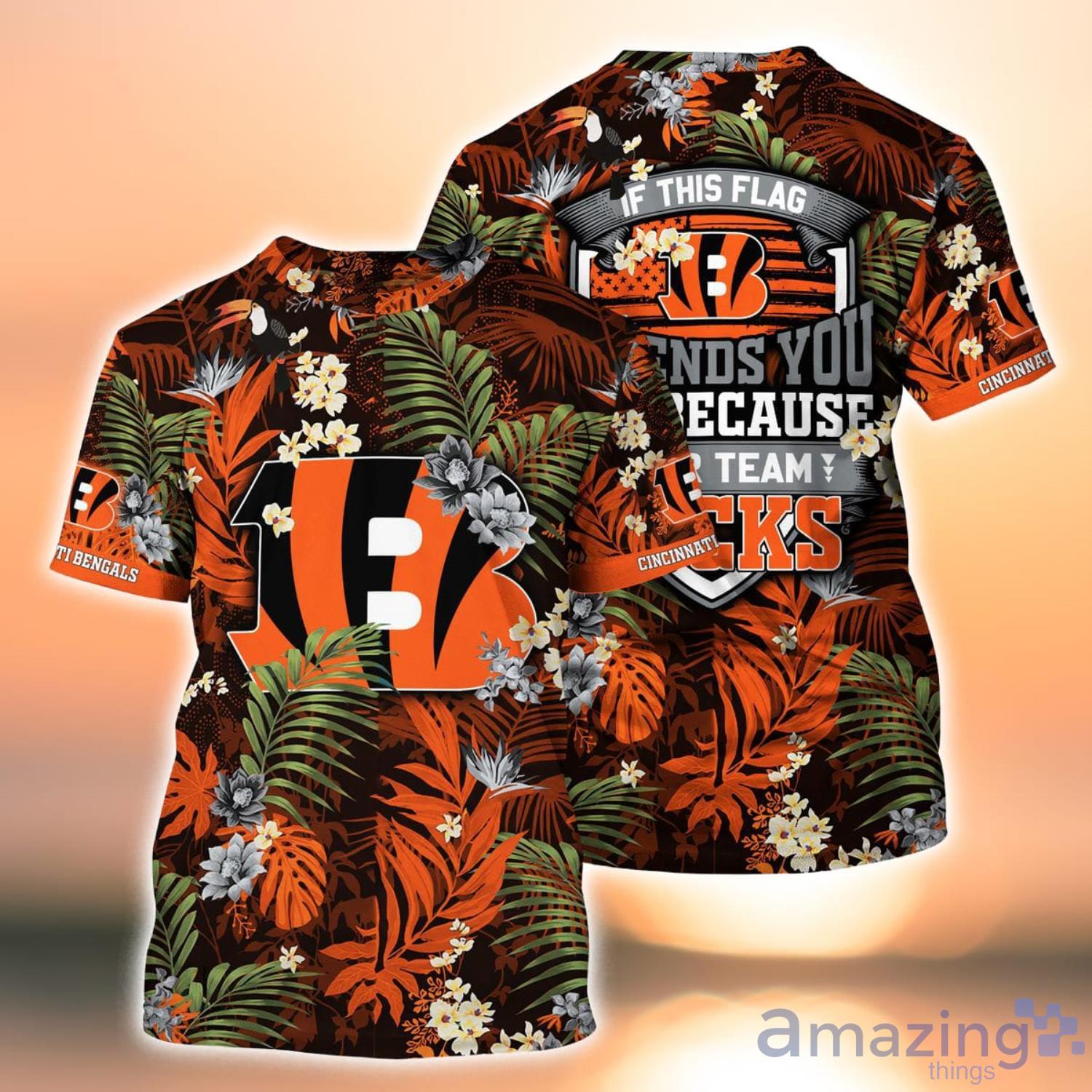  Cincinnati Bengals NFL-Summer Hawaiian 3D T-Shirt Product Photo 1