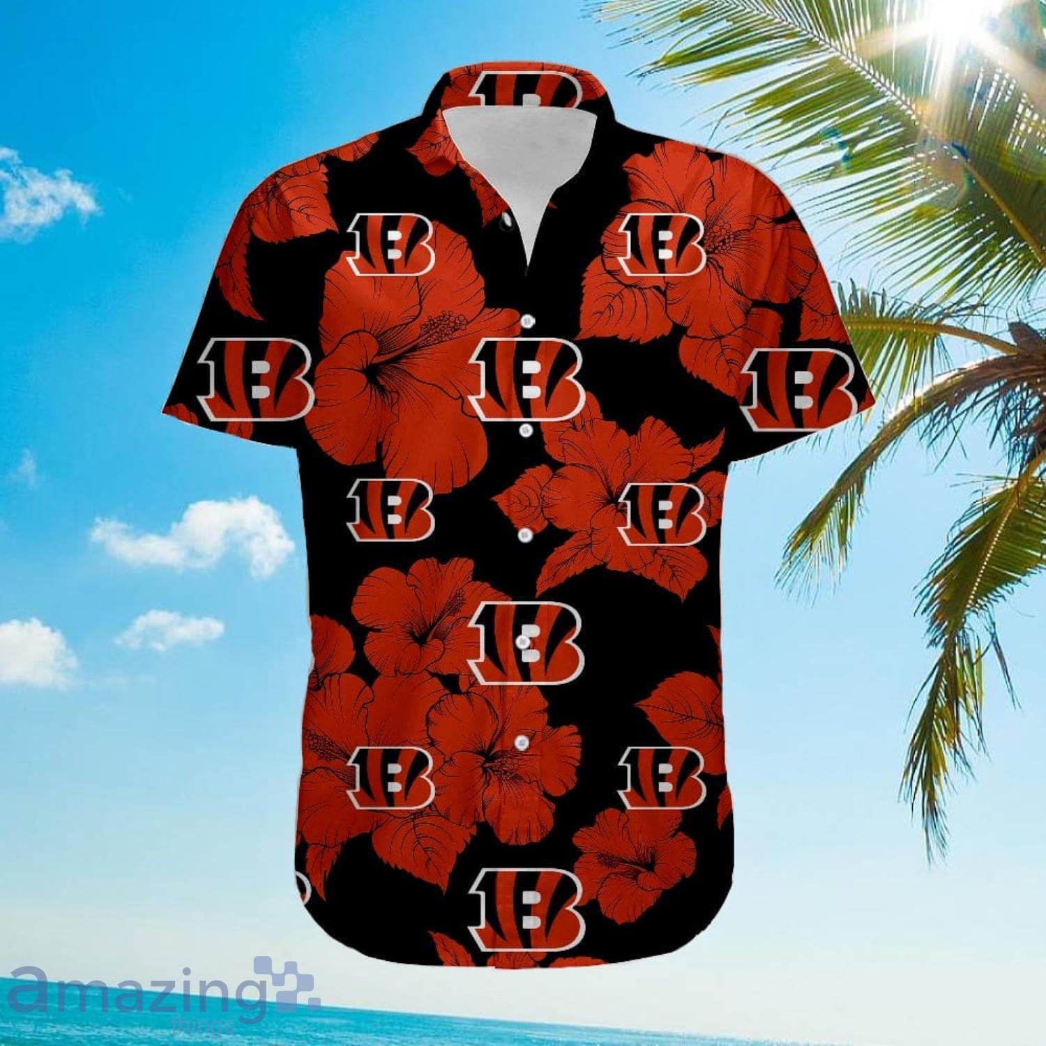 Cincinnati Bengals Tropical Big Red Flower Hawaiian Shirt For Men And Women Product Photo 1