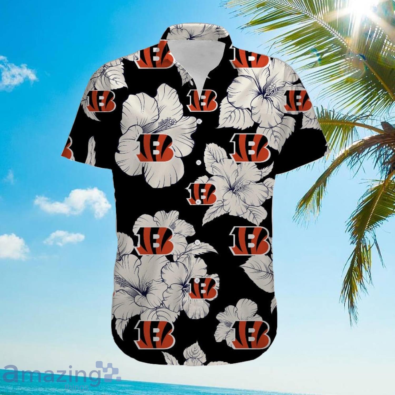 Bengals Hawaiian Shirt Cincinnati Bengals Tropical Flower Short