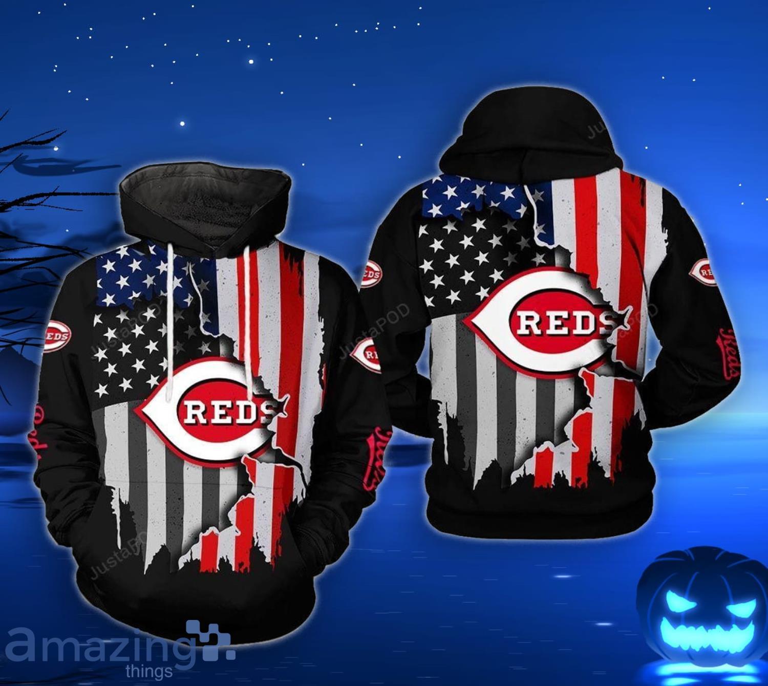 Cincinnati Reds MLB US Flag 3D All Over Print Hoodie For Men And Women Product Photo 1