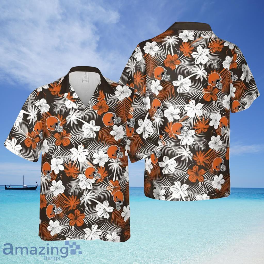 Cleveland Browns NFL Aloha Tropical Hawaiian Shirt - Cleveland Browns NFL Aloha Tropical Hawaiian Shirt