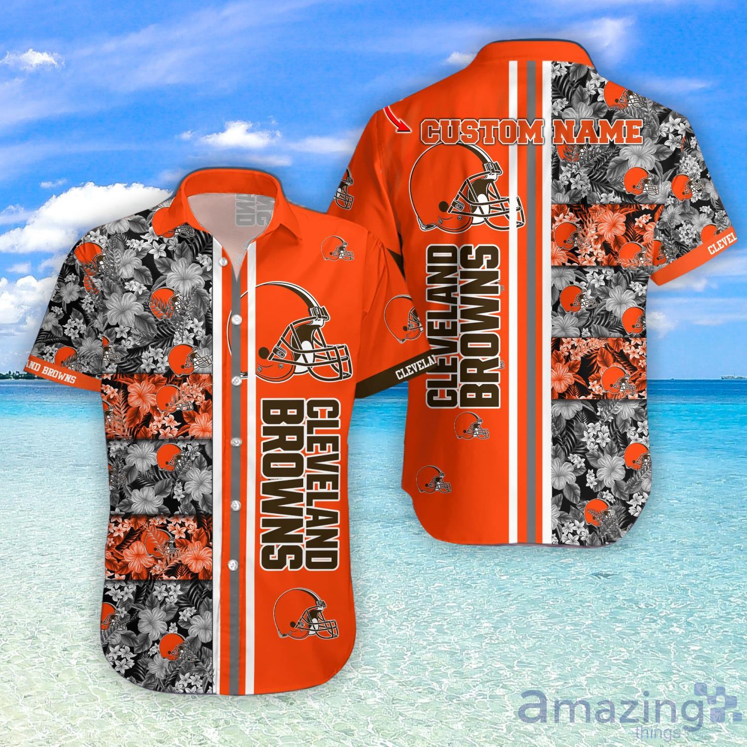 Custom Name Cleveland Browns NFL Aloha Hawaiian Shirt –