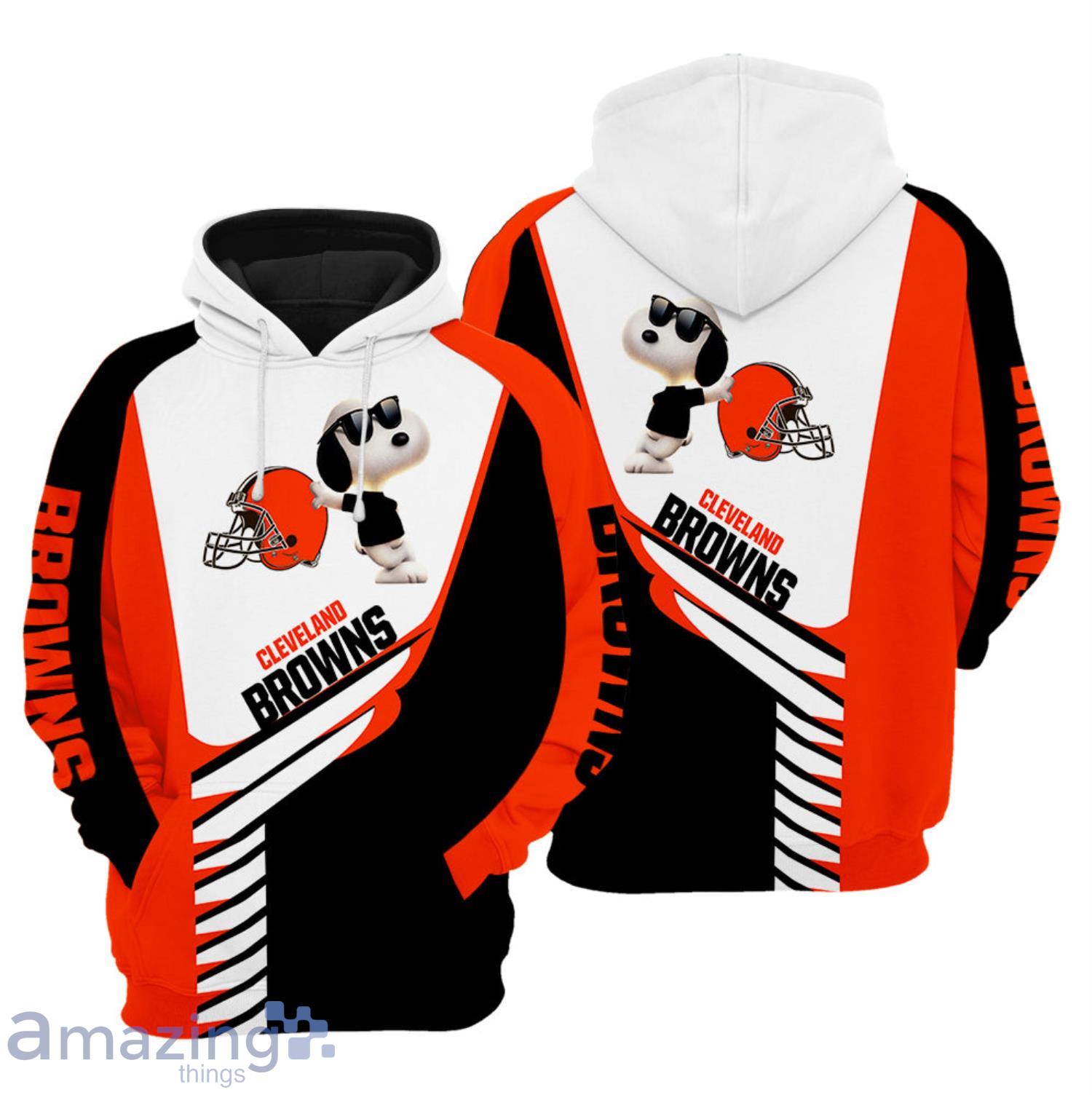 Cleveland Browns Snoopy New Full Over Print Hoodie