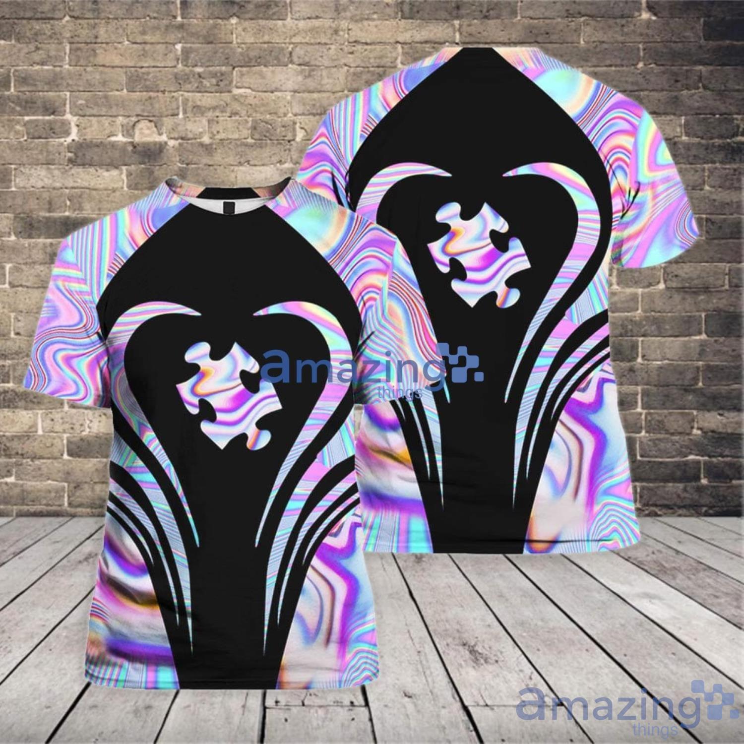 Colorful Autism Awareness 3D T-Shirt Product Photo 1
