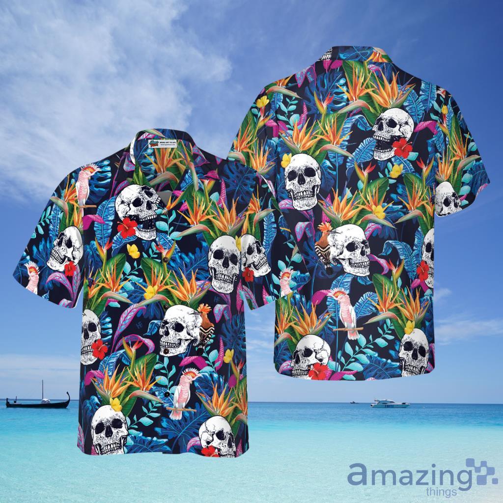 Colorful Tropical Forest And Skull Hawaiian Shirt For Men And Women - Colorful Tropical Forest And Skull Hawaiian Shirt For Men And Women