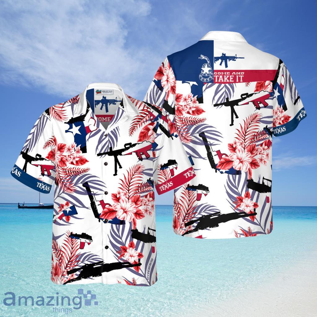 Texas Peace Life Gun Style Personalized Hawaiian Shirt - Trendy Aloha