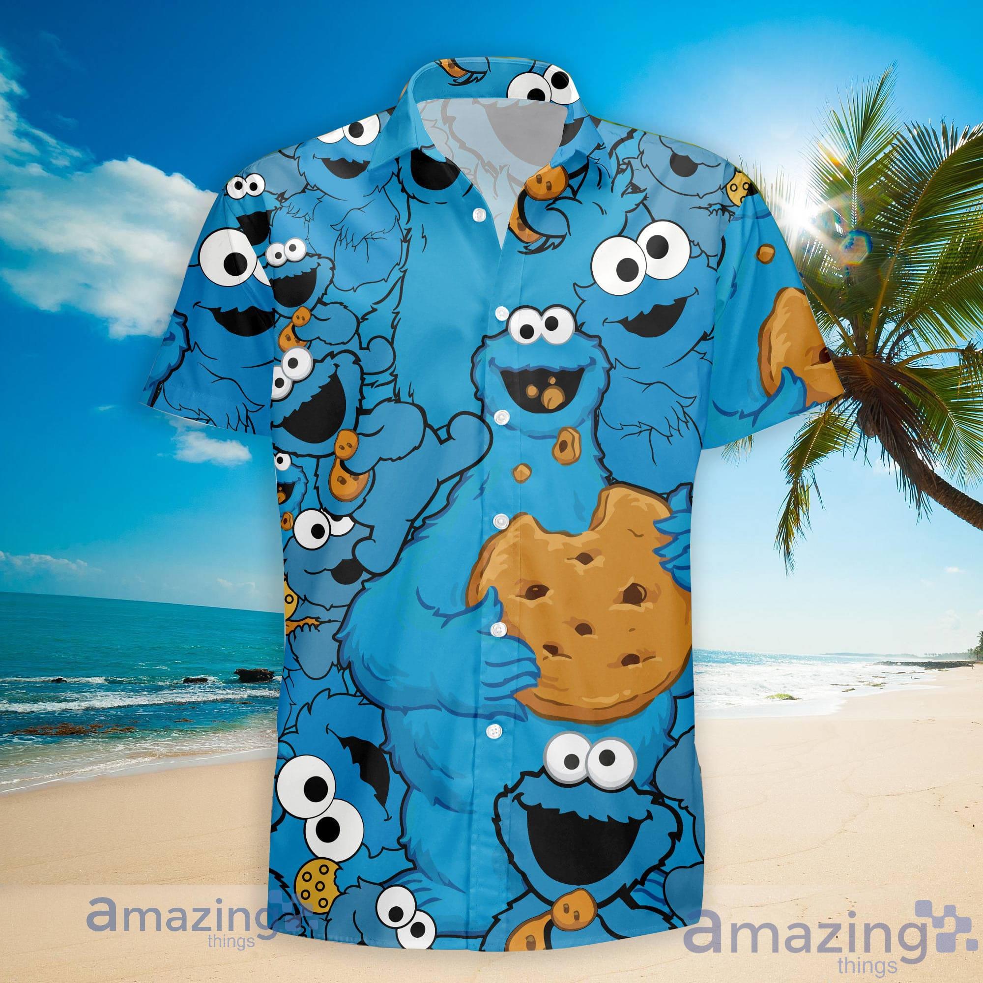 Cookie Monster Hawaiian Shirt, Cartoon T-Shirt Designed & Sold By