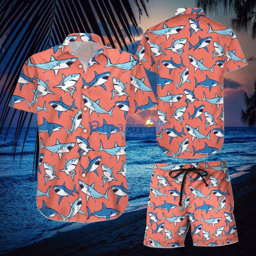 Blue Sharks Hawaiian Shirt