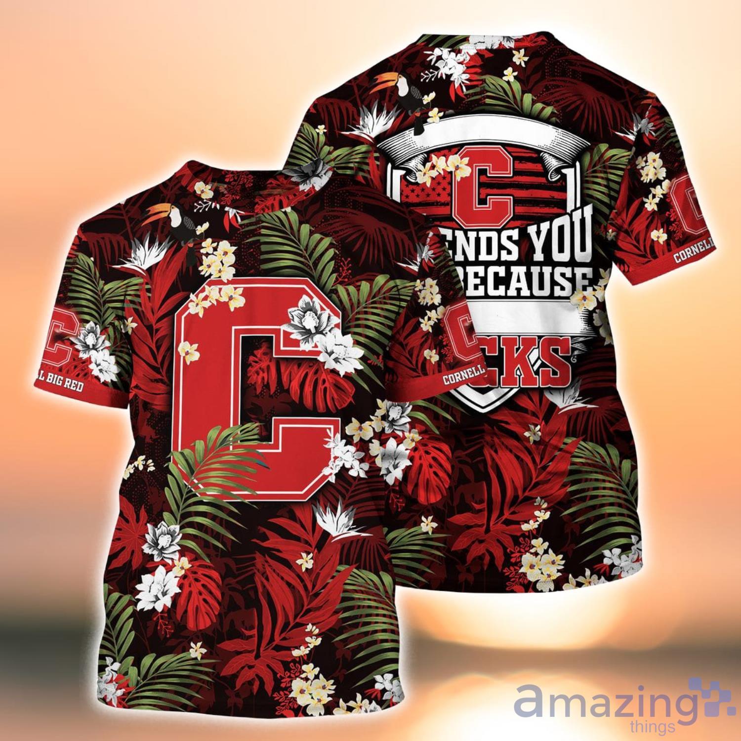 Cornell Big Red NCAA Hawaiian Shirt Sunshine Aloha Shirt - Trendy Aloha