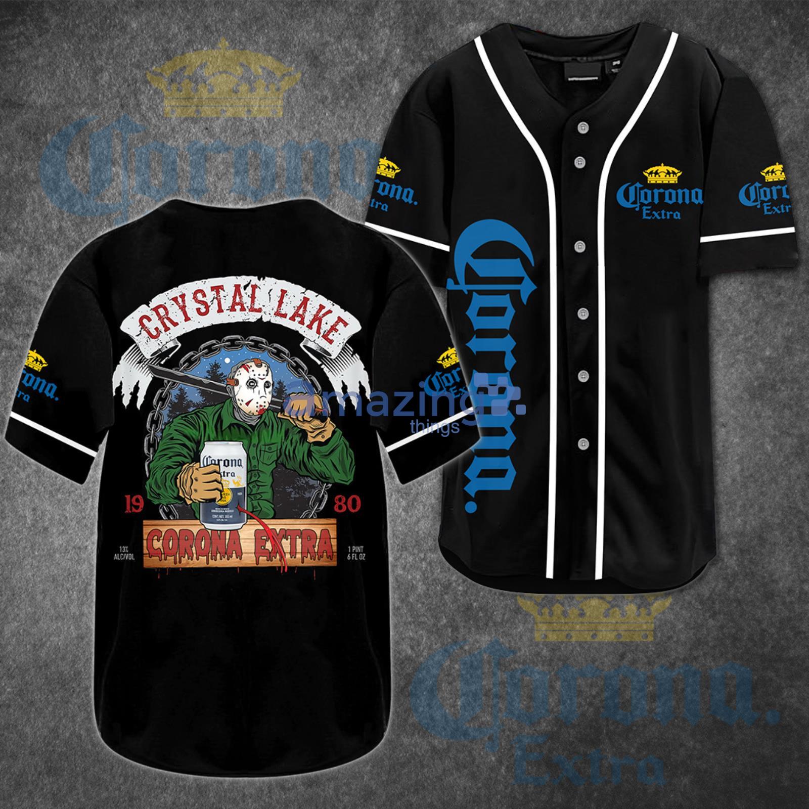 Corona Extra Jason Halloween Baseball Jersey Shirt Product Photo 1