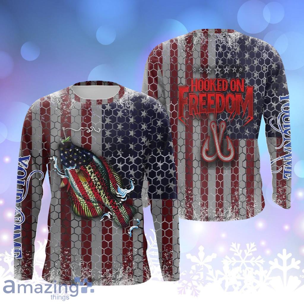 Crappie Fishing American Flag Hooked On Freedom Custom Longsleeve 3D For Men And Women - Crappie Fishing American Flag Hooked On Freedom Custom Longsleeve 3D For Men And Women Crappie Fishing American Flag Hooked On Freedom Custom Longsleeve 3D For Men And Women - Crappie Fishing American Flag Hooked On Freedom Custom Longsleeve 3D For Men And Women