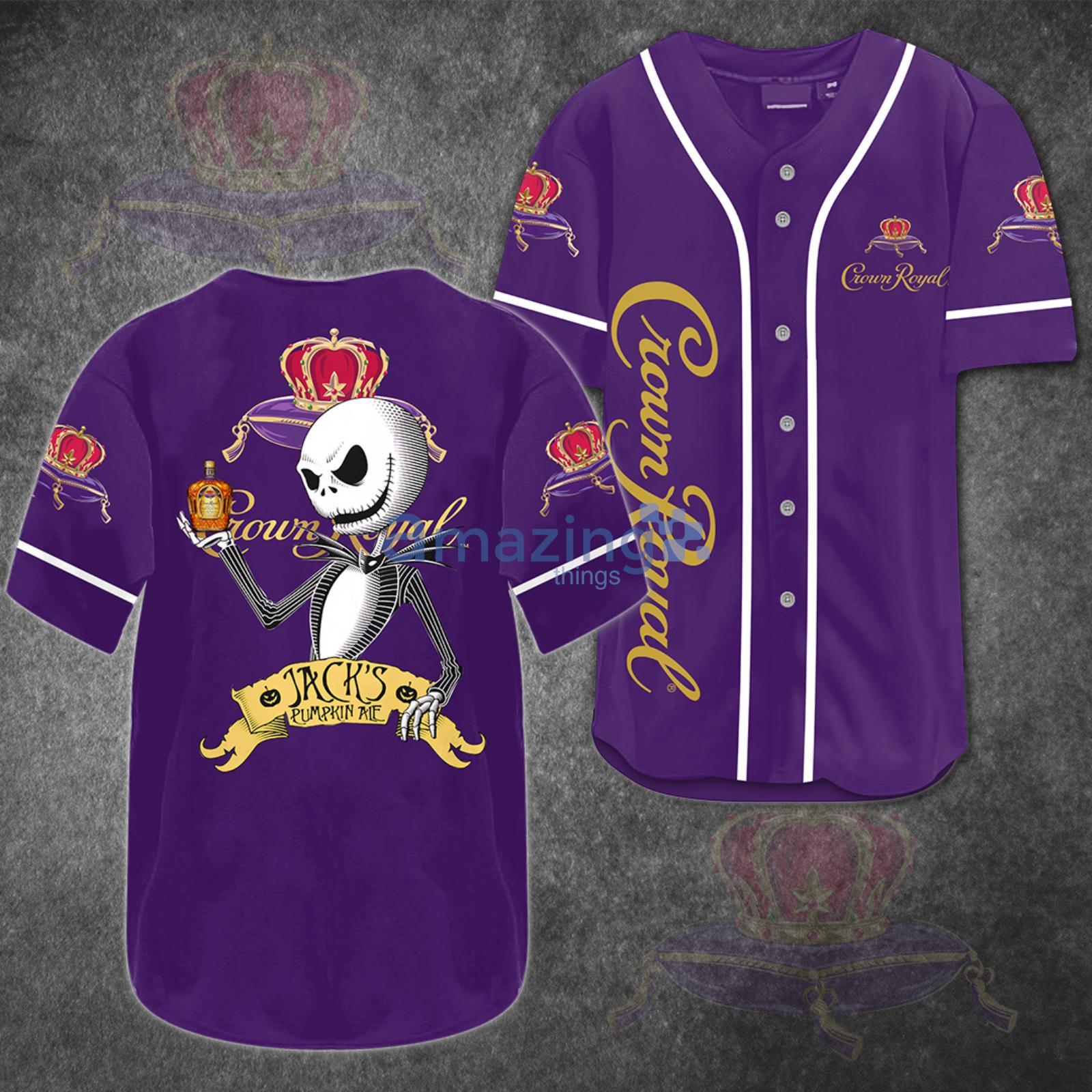 Crown Royal Jack Nightmare Halloween Baseball Jersey Shirt Product Photo 1