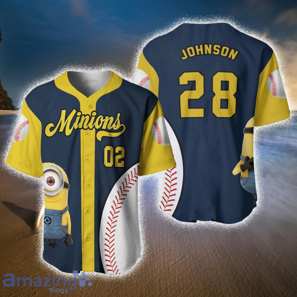 Custom Minions Baseball Jerseys  For Men And Women - Custom Minions Baseball Jerseys  For Men And Women
