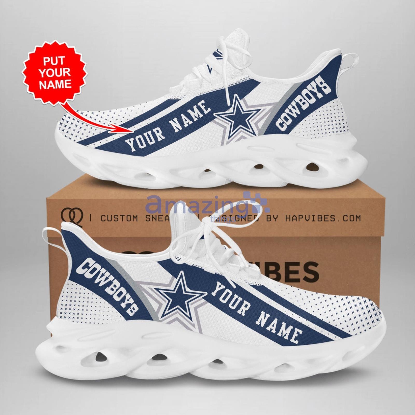 Dallas Cowboys Custom Name NFL Max Soul Shoes Gift For Fans Running Sneaker  - Banantees