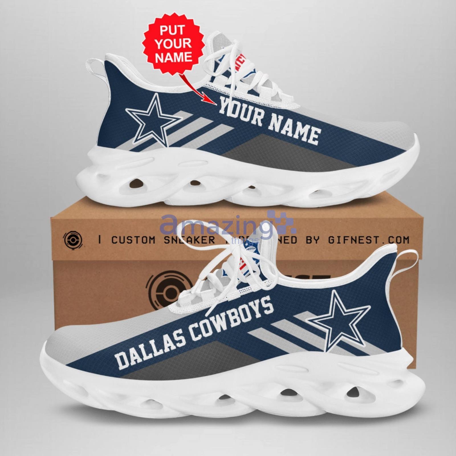 Custom Name Dallas Cowboys Max Soul Shoes For Dallas Cowboys Lover Product Photo 1