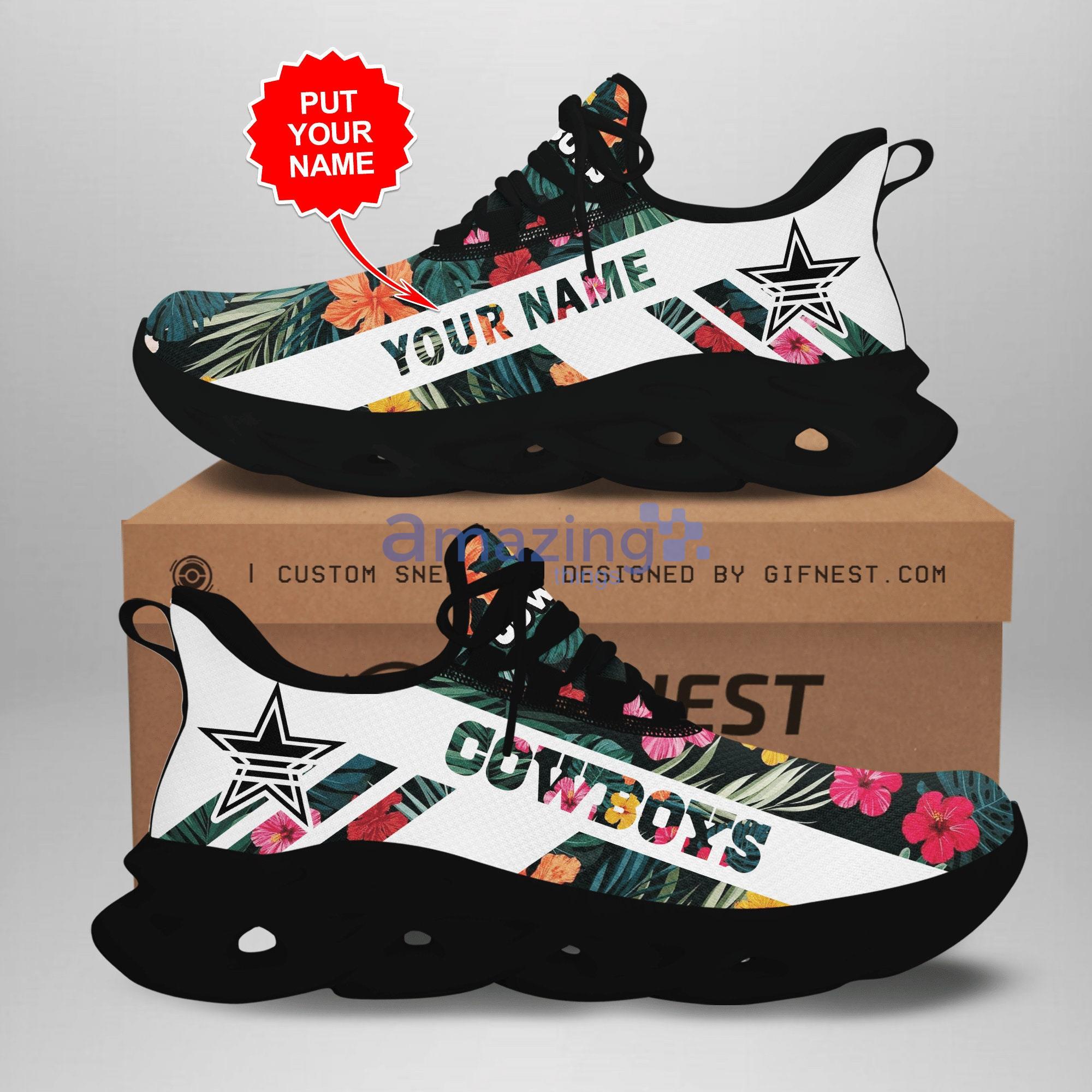 Custom Name Dallas Cowboys Tropical Hawaiian Max Soul Shoes Product Photo 1