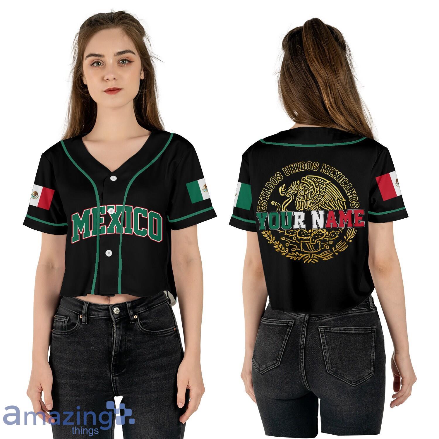 Custom Name Mexico Eagle Full Print Baseball Jersey Shirt image Custom Name Mexico Eagle Full Print Baseball Jersey Shirt Product Photo 3