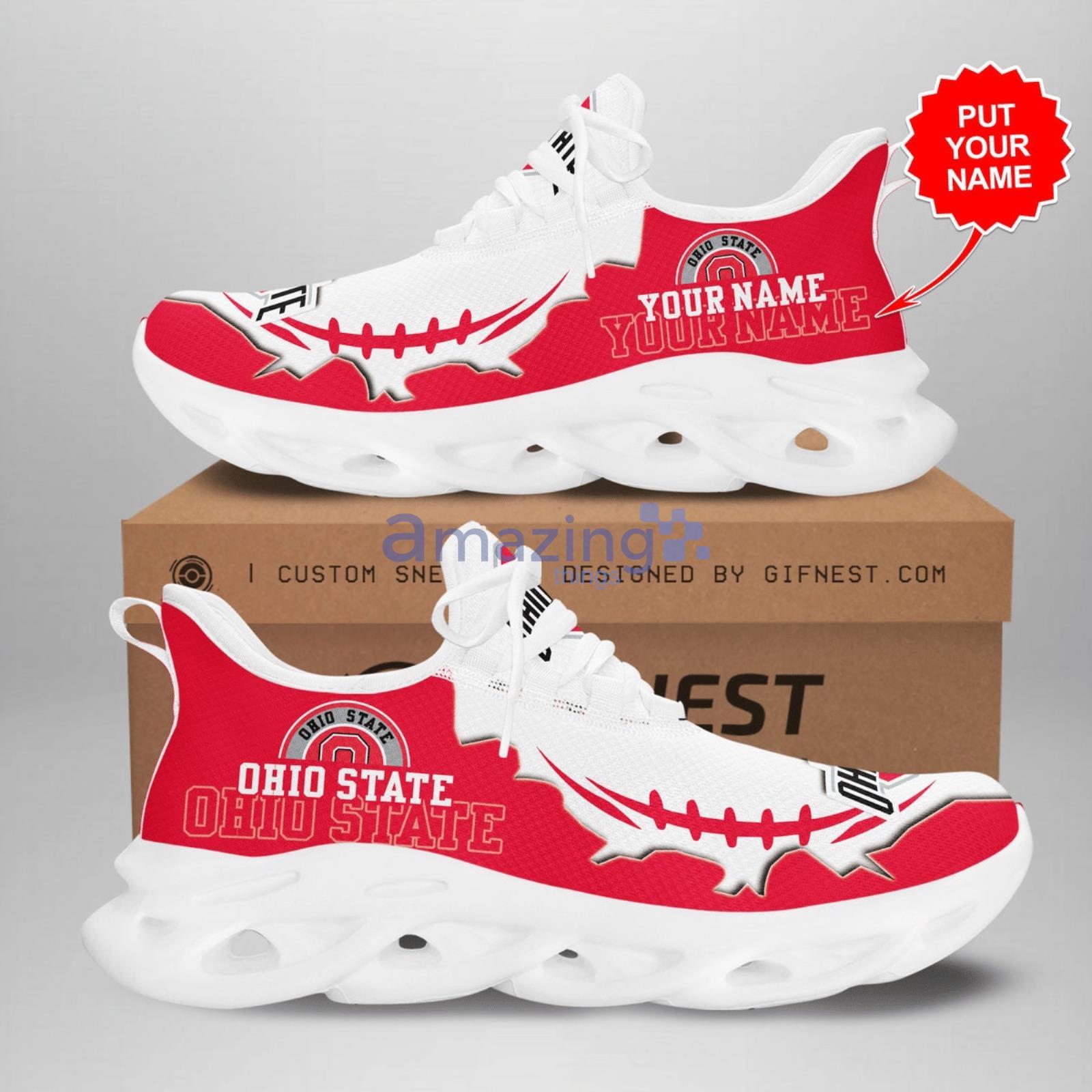 Custom Name Ohio State Buckeyes Max Soul Shoes For Fan Product Photo 1