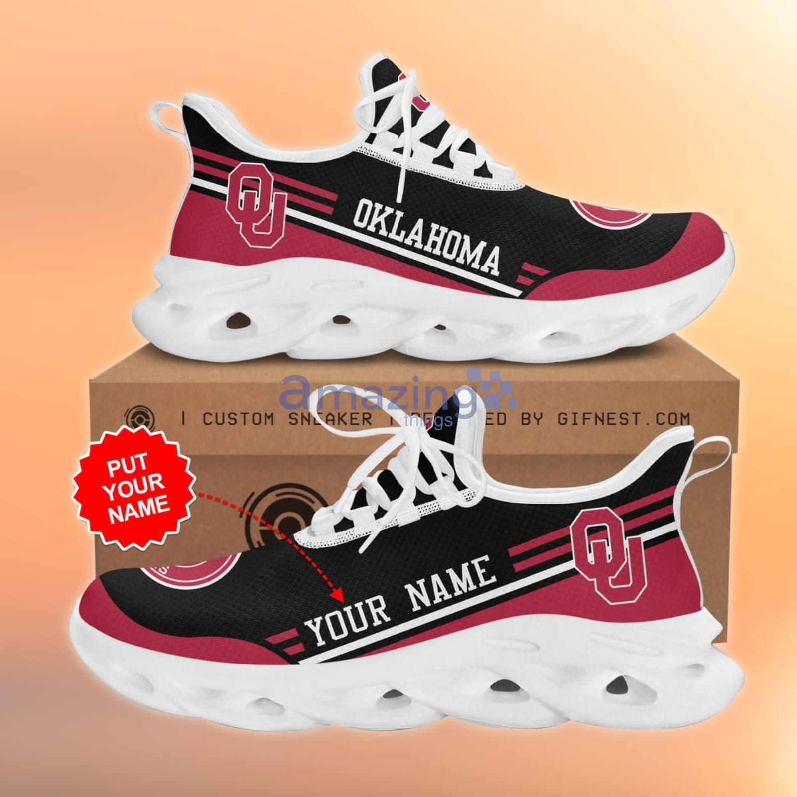 Custom Name Oklahoma Sooners Max Soul Shoes For Fan Product Photo 1