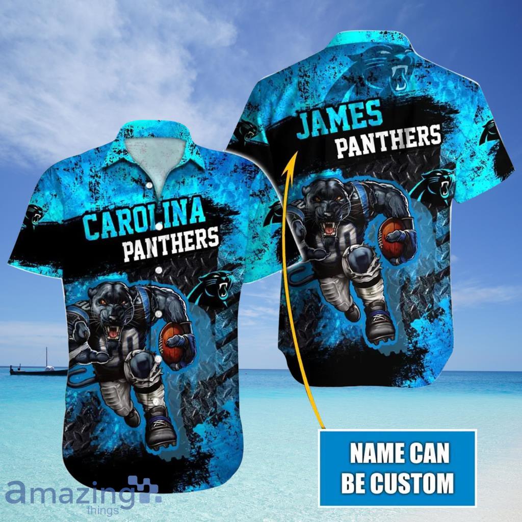 Custom NFL Carolina Panthers Aloha Hawaiian Shirt - Custom NFL Carolina Panthers Aloha Hawaiian Shirt
