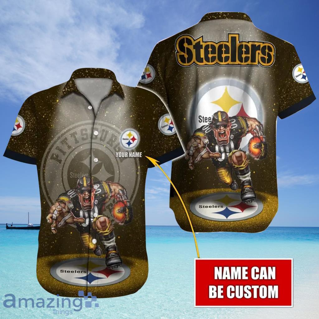 Custom Pittsburgh Steelers NFL Hawaiian Shirt For Fans - Custom Pittsburgh Steelers NFL Hawaiian Shirt For Fans