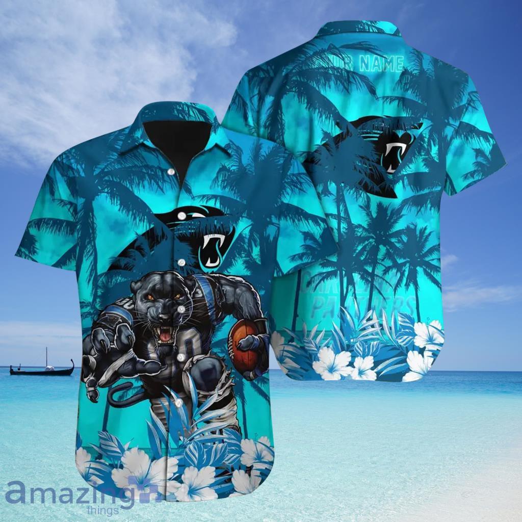 Custom Pumped NFL Carolina Panthers Aloha Hawaiian Shirt - Custom Pumped NFL Carolina Panthers Aloha Hawaiian Shirt