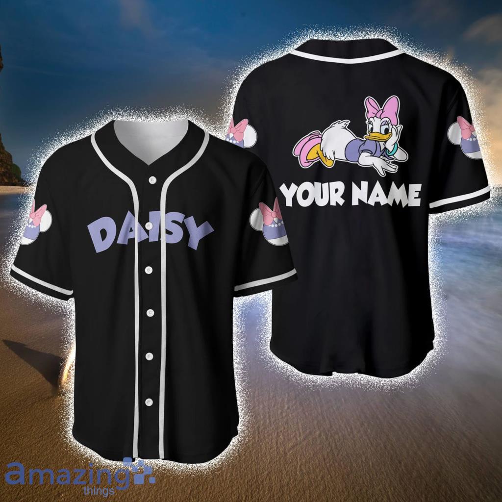 Cute Purple Daisy Duck Disney Cartoon Graphic Casual Outfits Custom Baseball  Jerseys For Men And Women